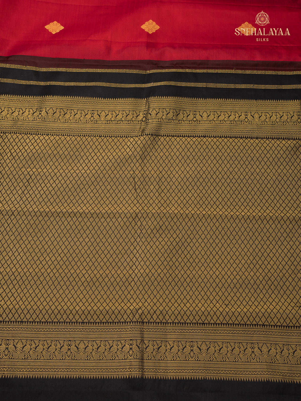 Red Korvai Kanjivaram Silk Saree