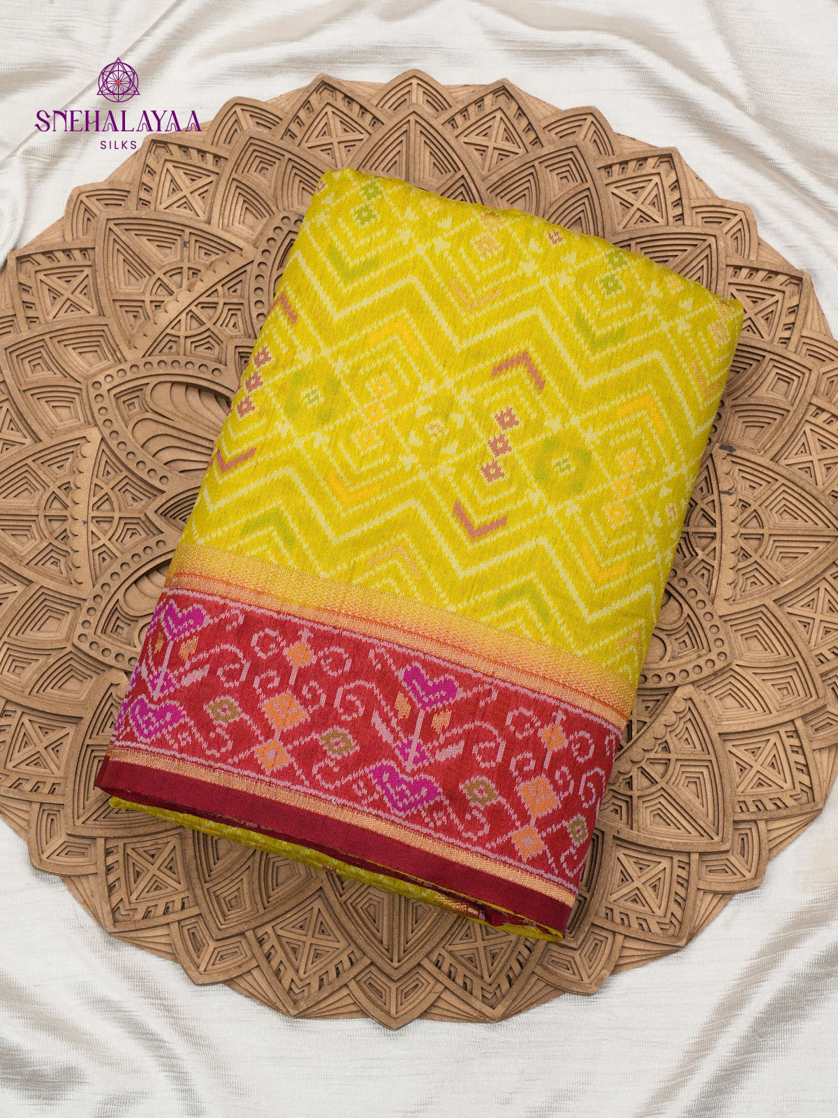 Yellow Ikat Saree