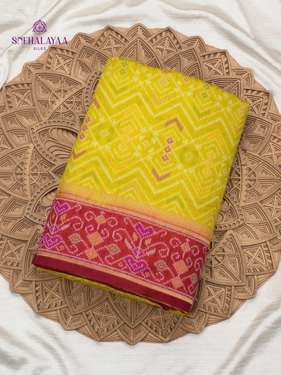 Yellow Ikat Saree