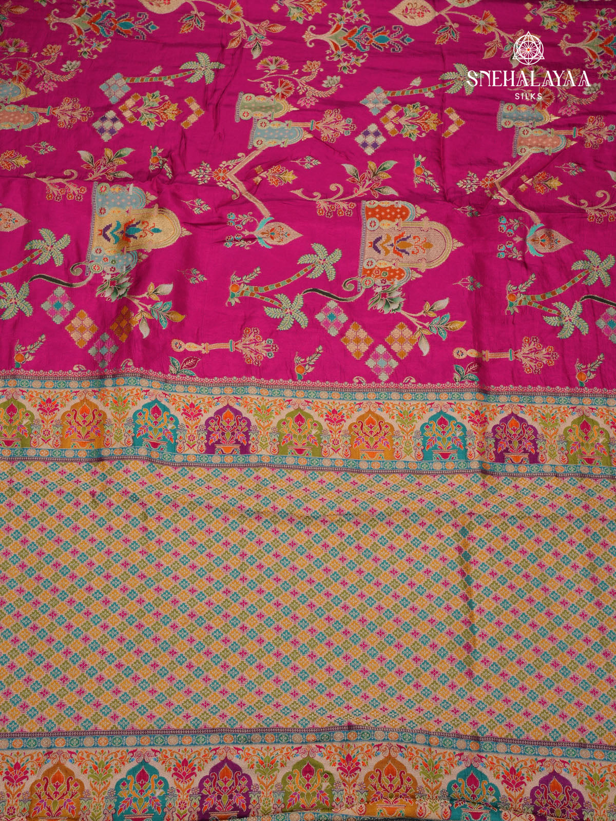 Pink Banaras Silk Saree