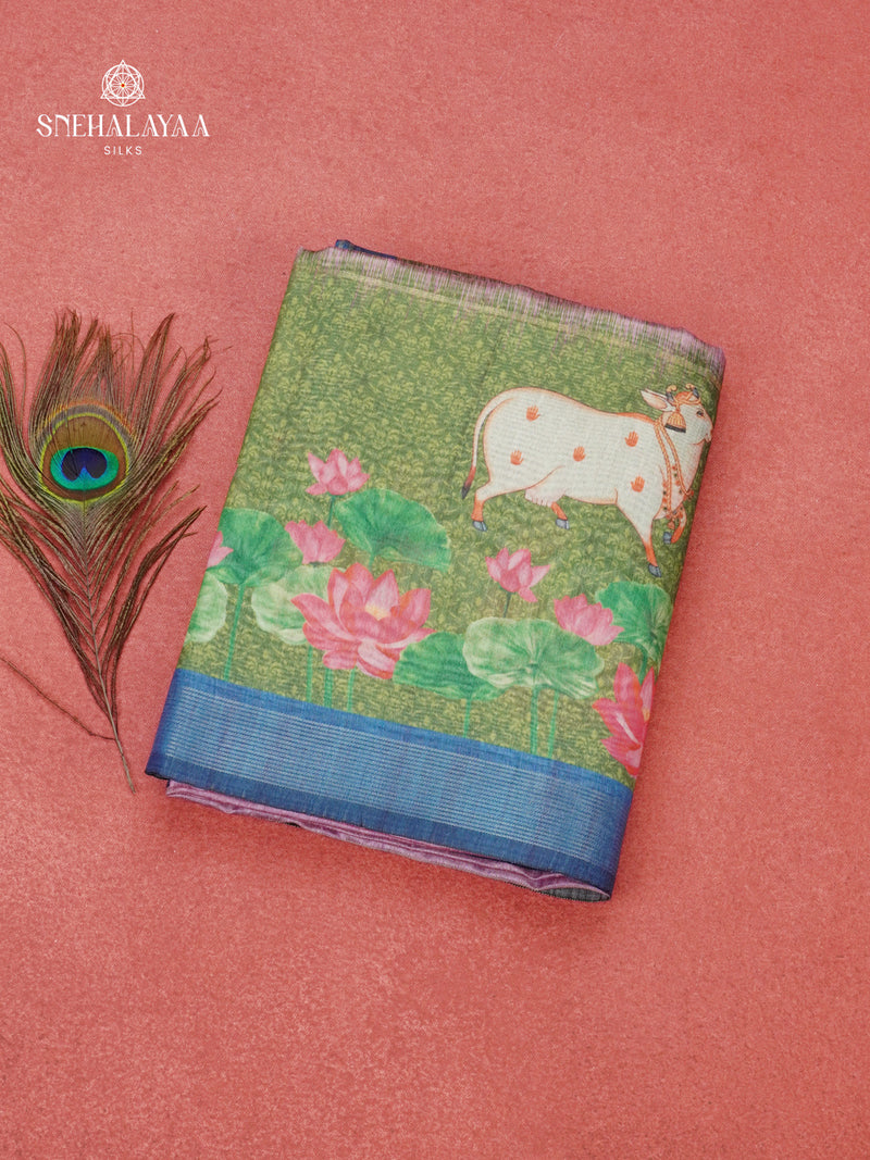 Lavender Tussar Saree