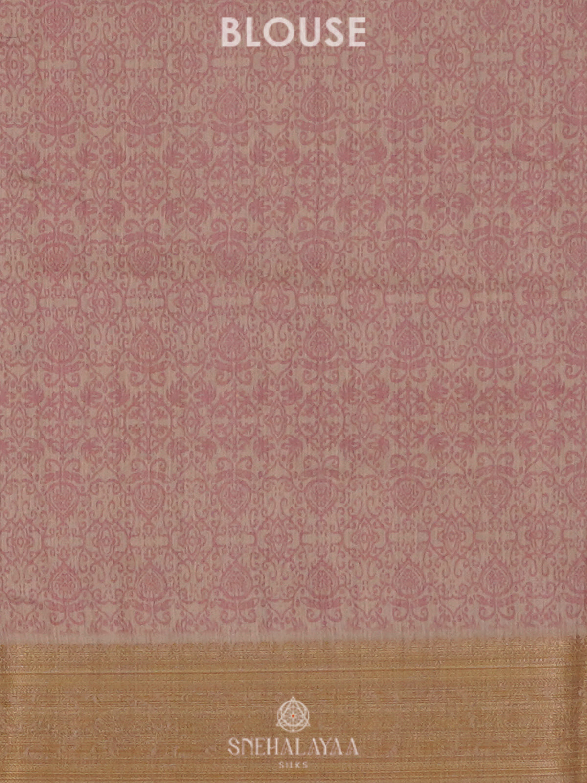 Pale Pink Munga Tussar Saree