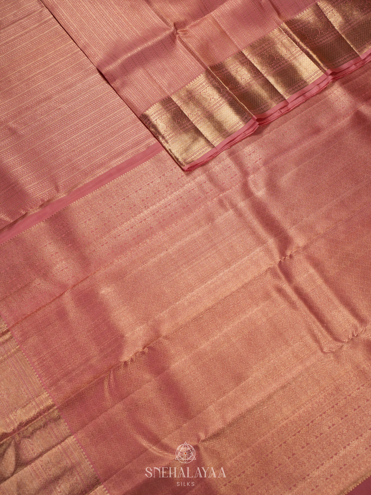 Peach Kanjivaram Silk Saree