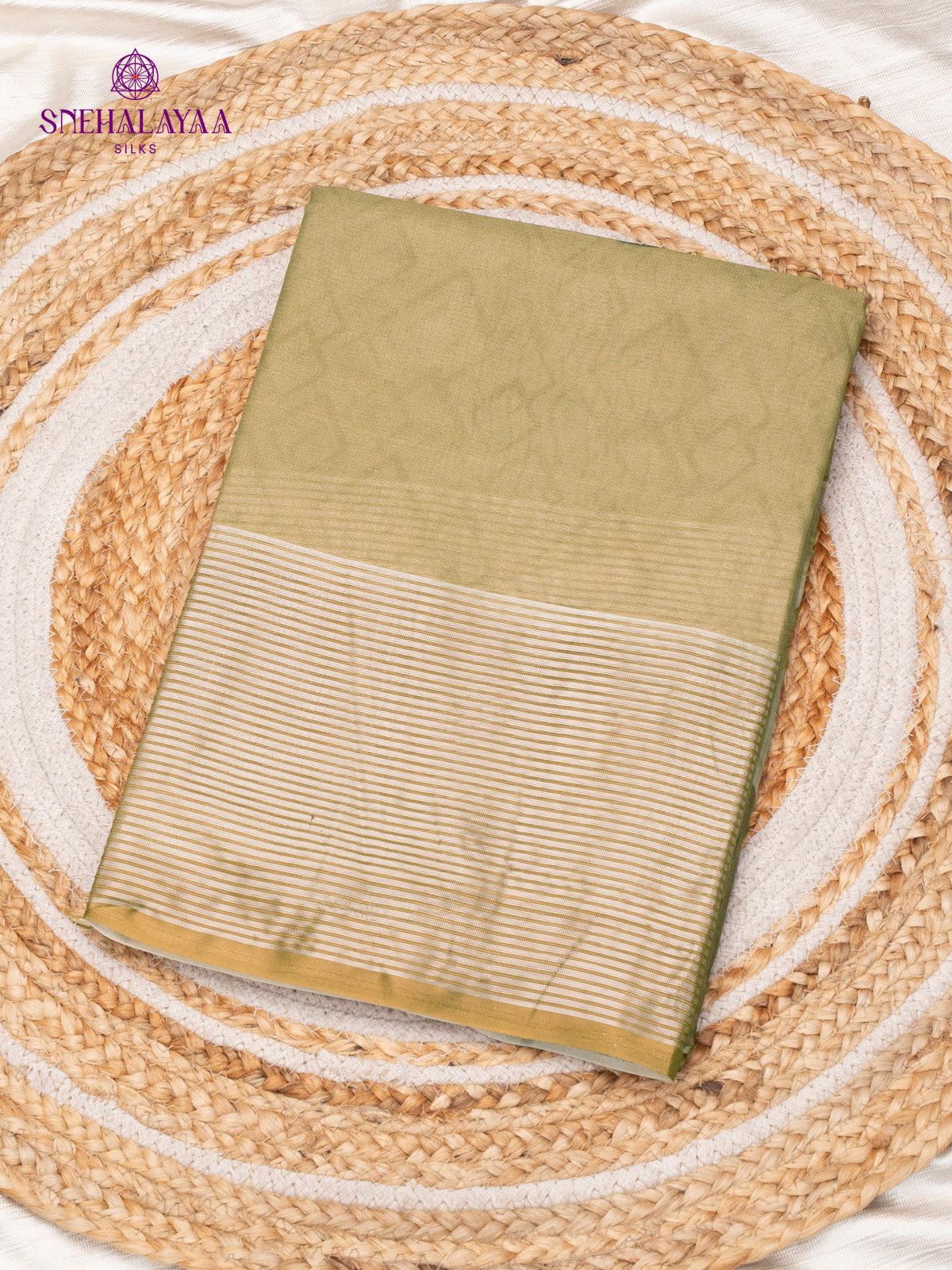 Pale Green Dola Silk Saree