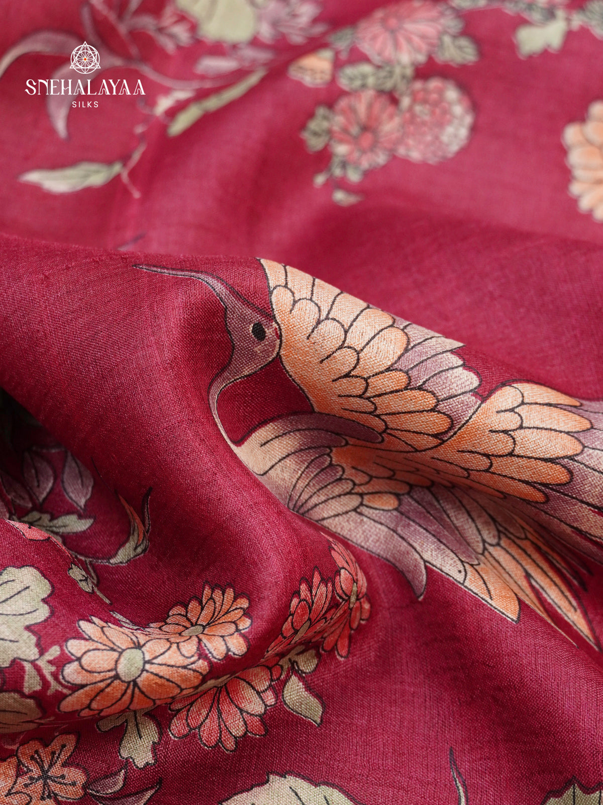 Pink Tussar Saree