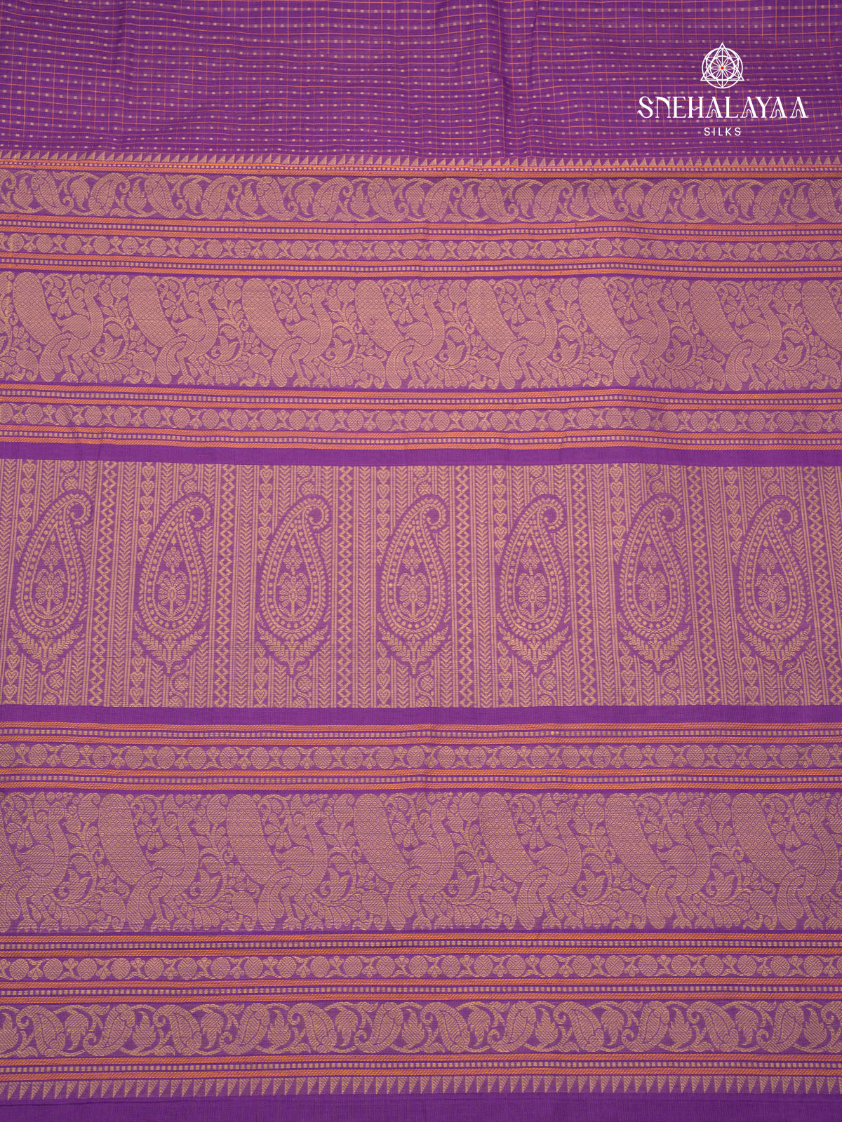 Purple Pure Kanchi Cotton Saree