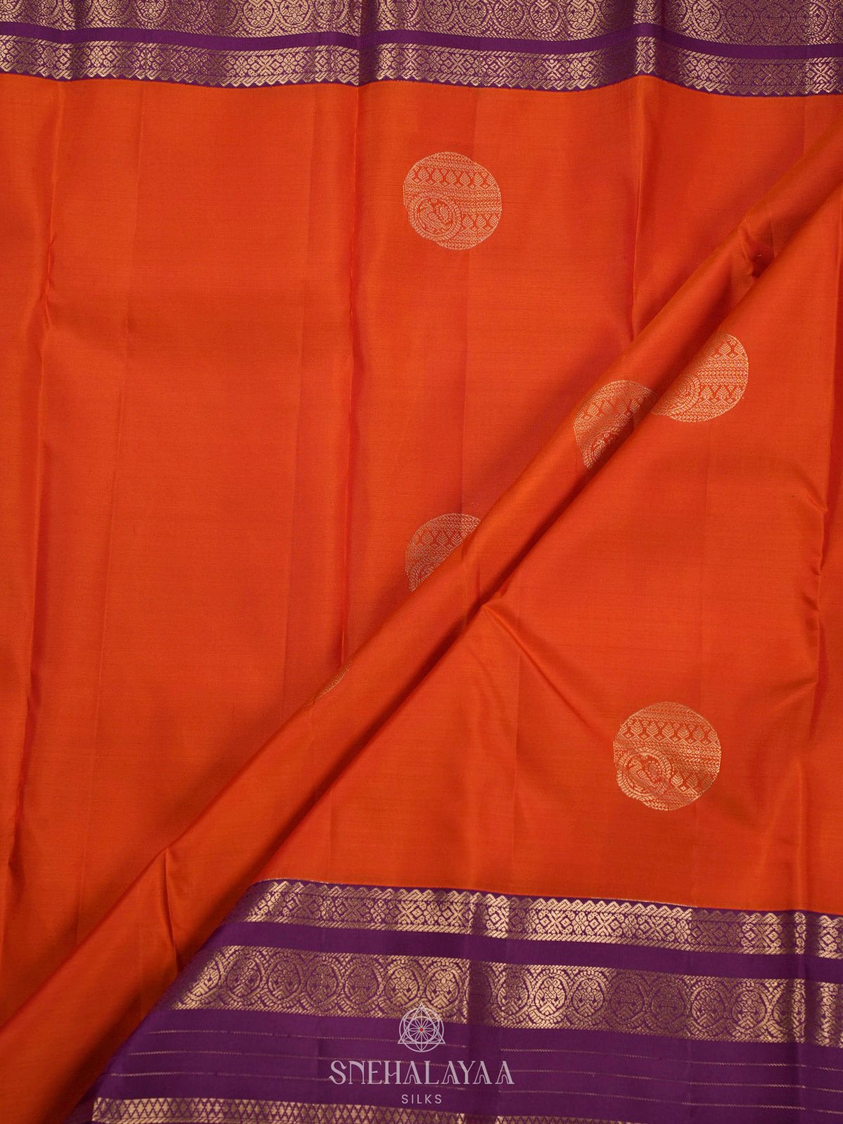 Orange Kanjivaram Silk Saree