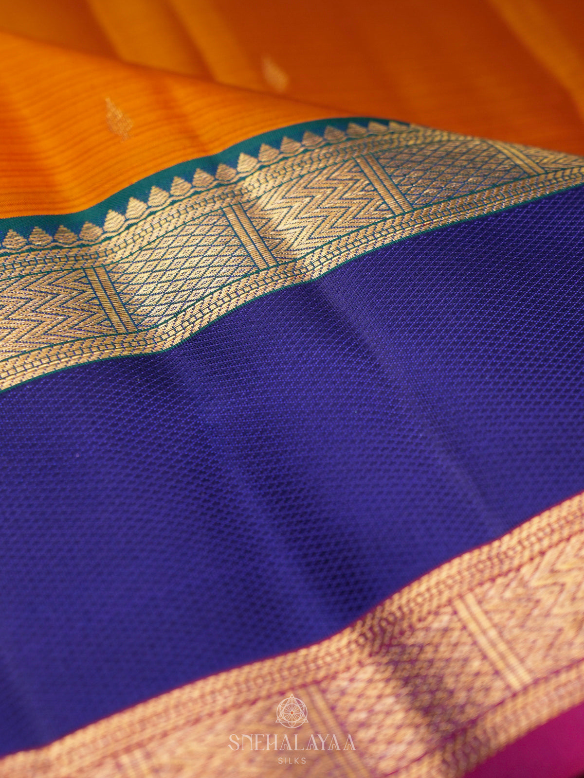 Orange Kanjivaram Silk Saree