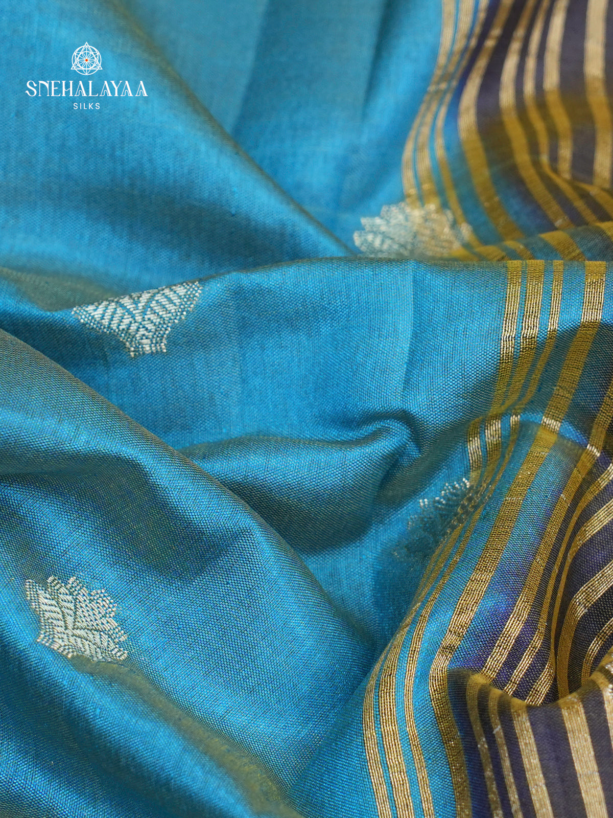 Blue Raw Silk Saree