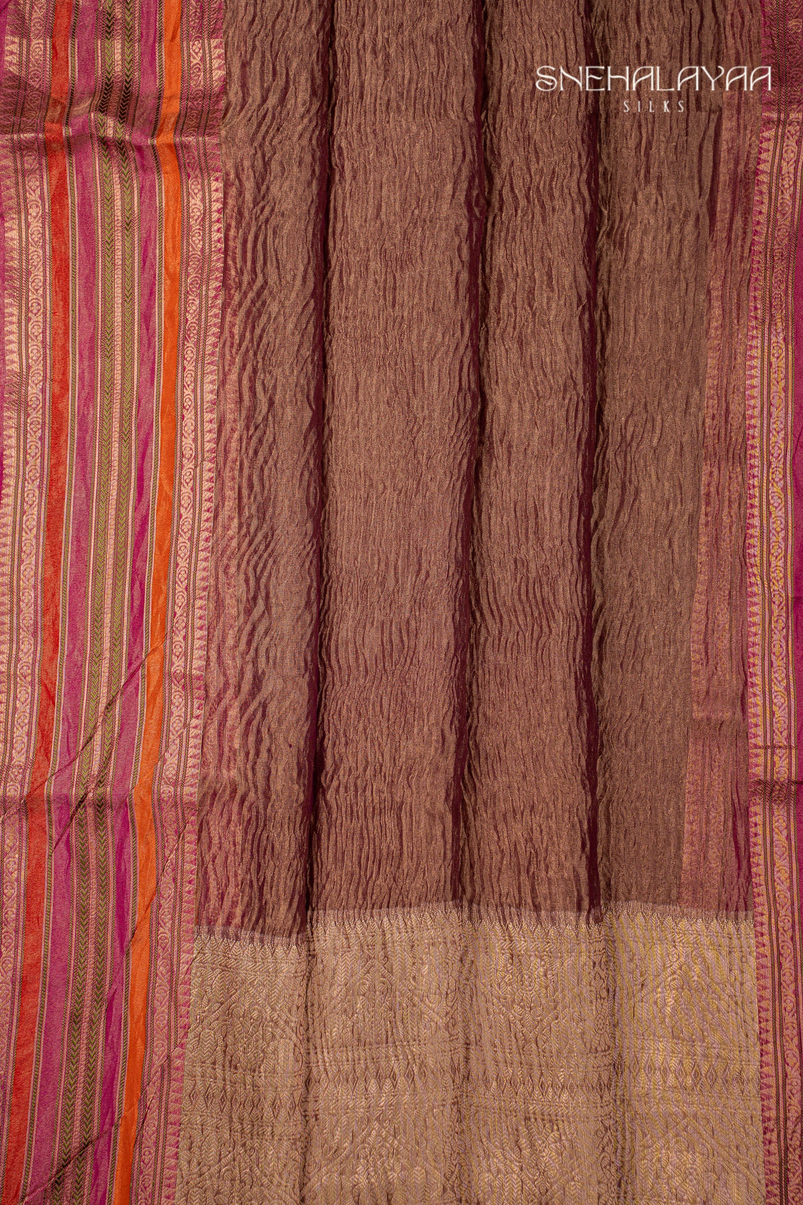 Plum Crush Tissue Saree