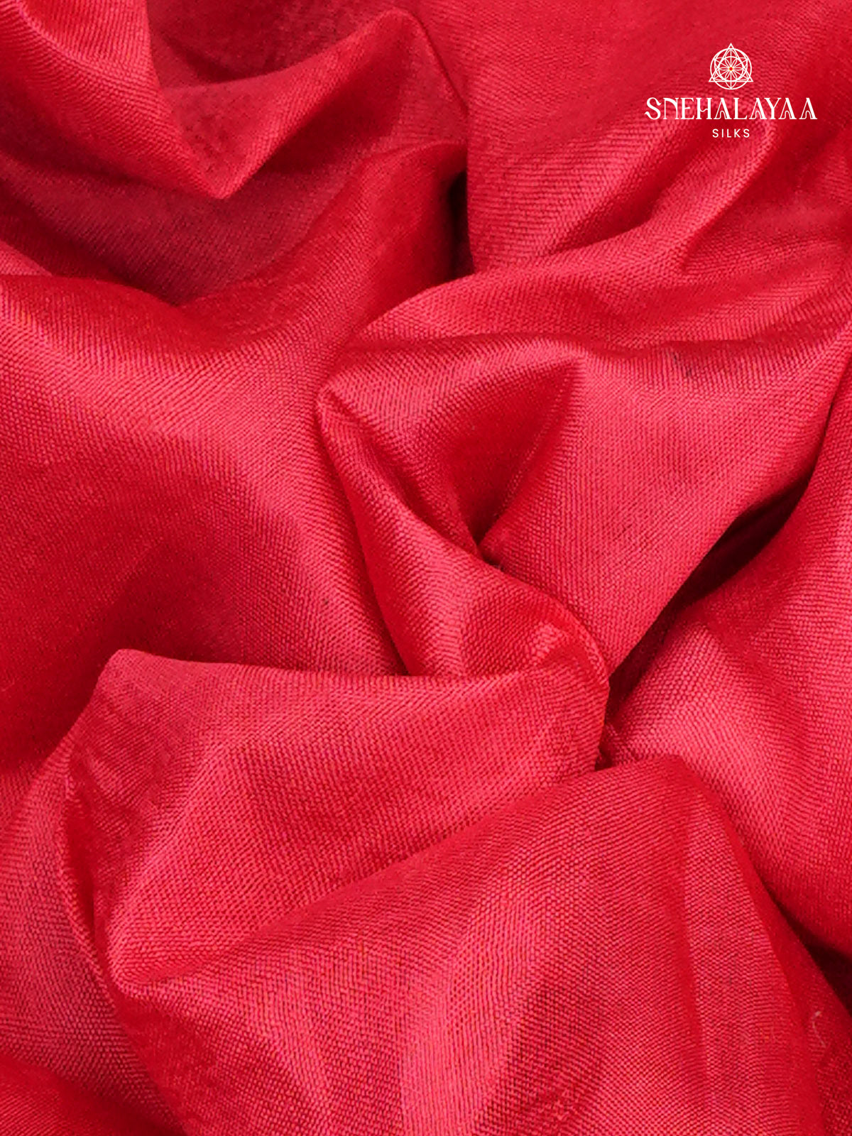 Red Tussar Silk Saree