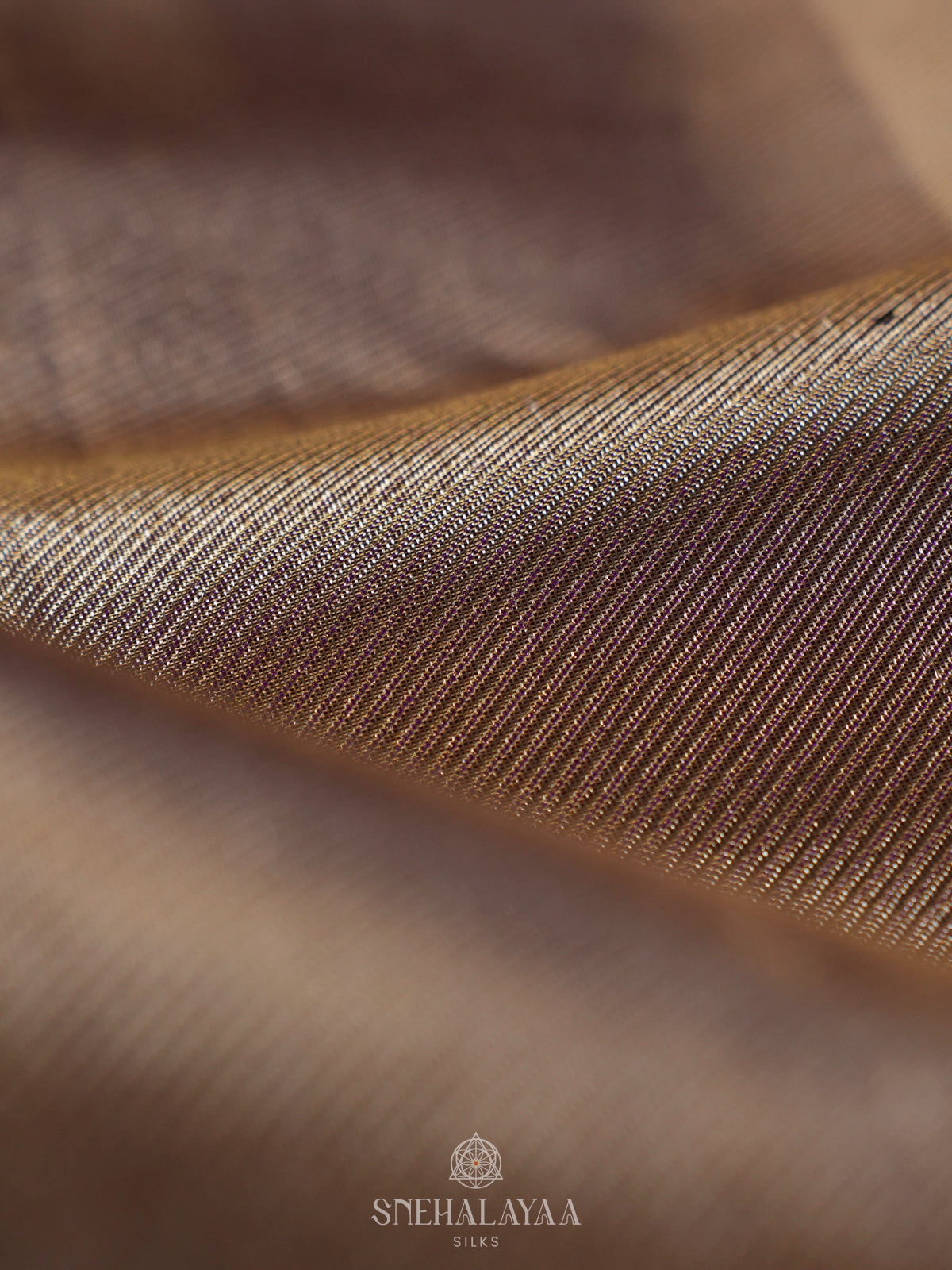 Taupe Gold Tissue Kanjivaram Silk Saree