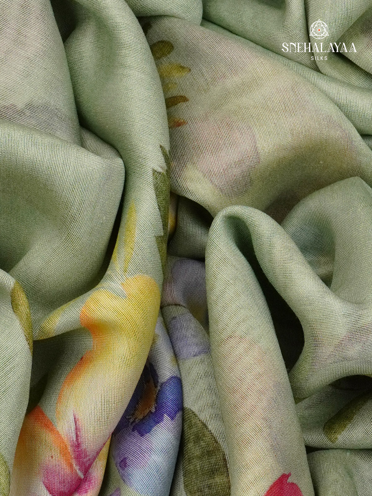 Sage Green Chanderi Saree