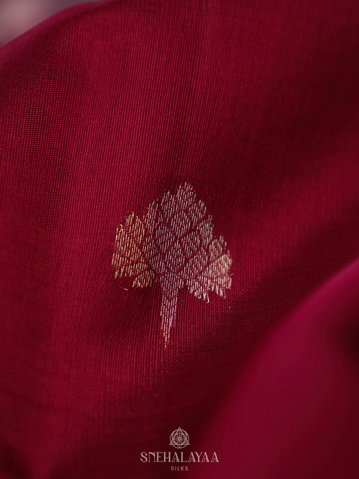 Maroon Kanchi Kora Silk Saree