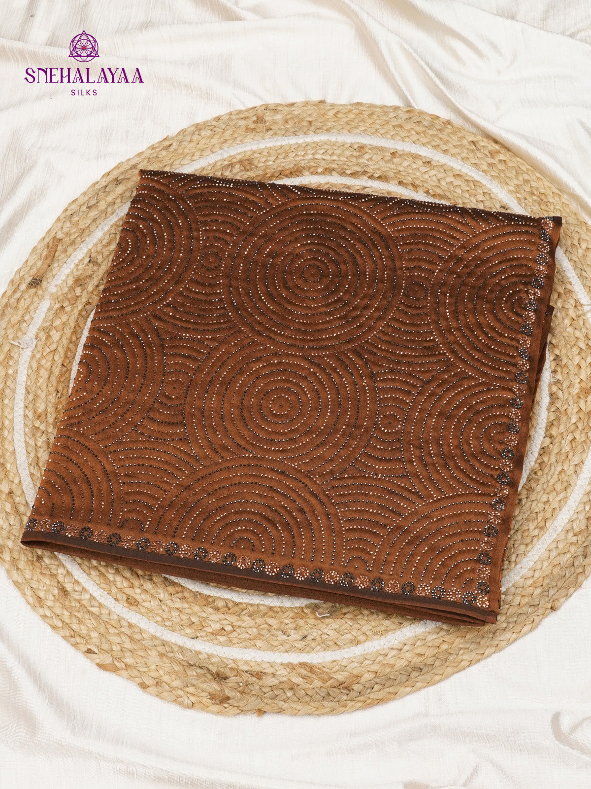 Brown Designer Saree