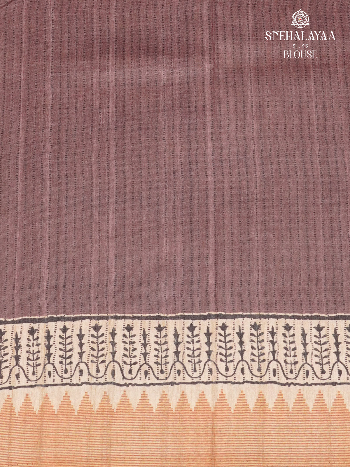 Brown Tussar Saree