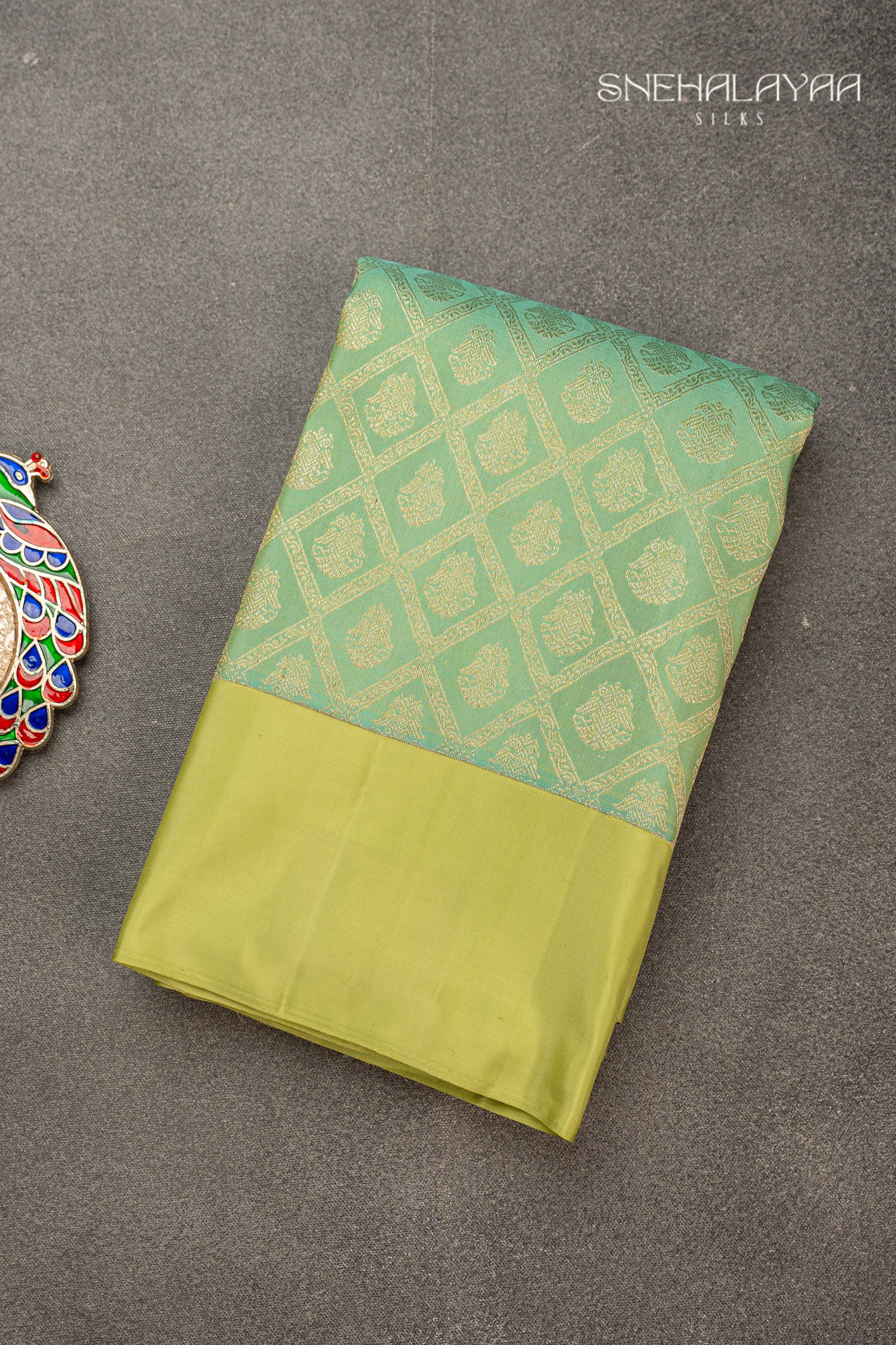 Fern Green Kancheevaram Silk Saree