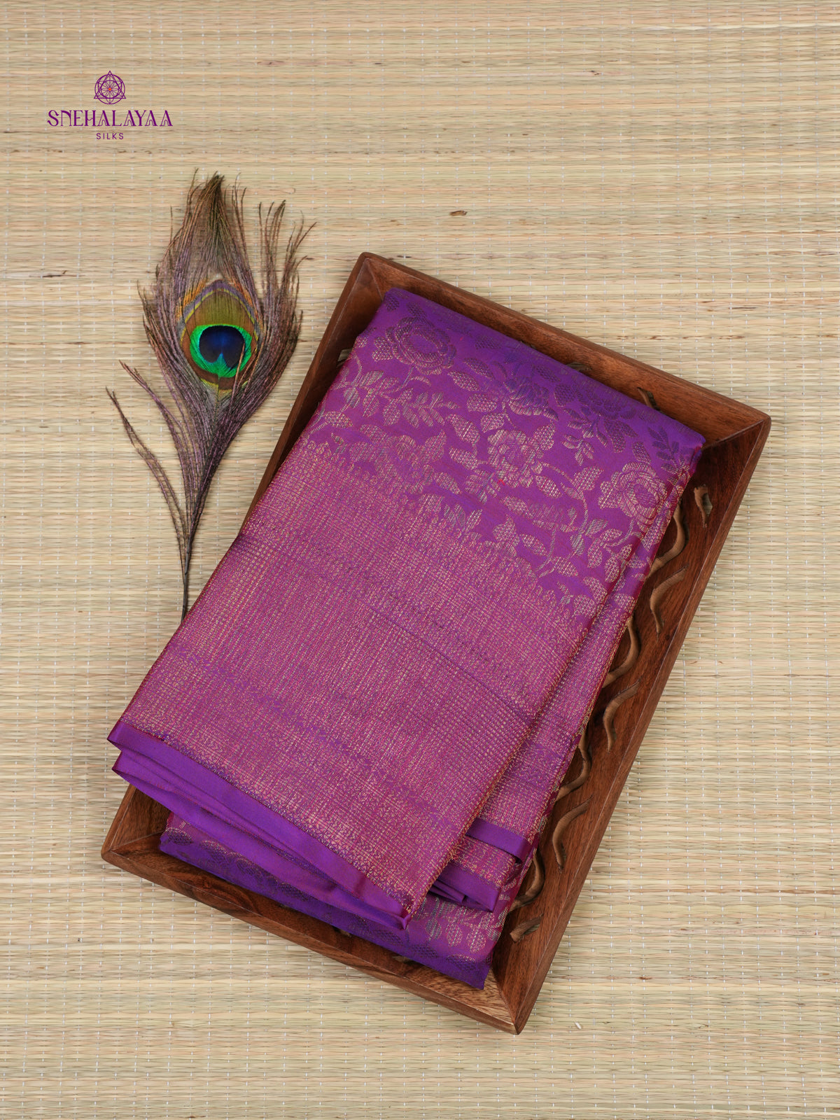 Purple Kanjivaram Silk Saree