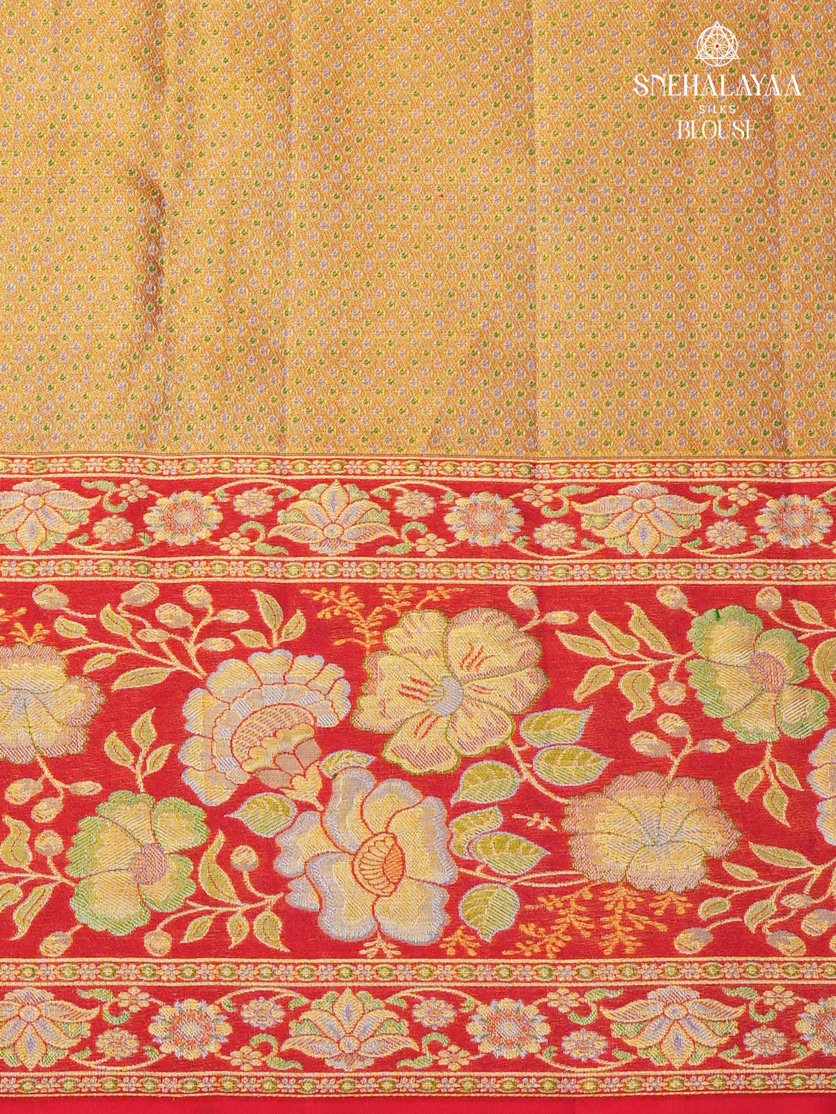 Golden Kanjivaram Tissue Silk Saree