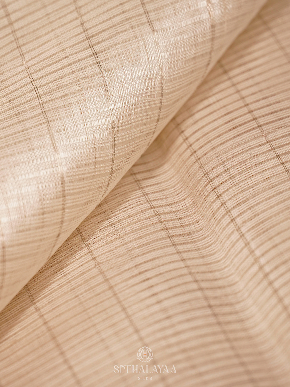 Cream Mangalagiri Silk Cotton Saree