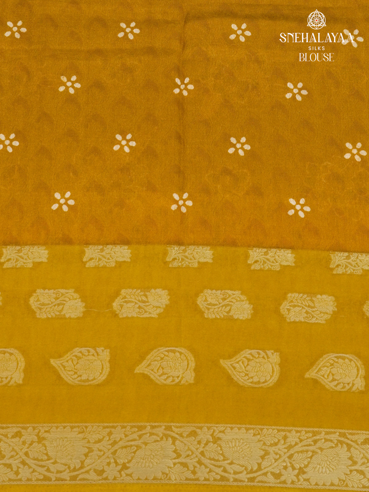 Yellow Printed Matka Saree