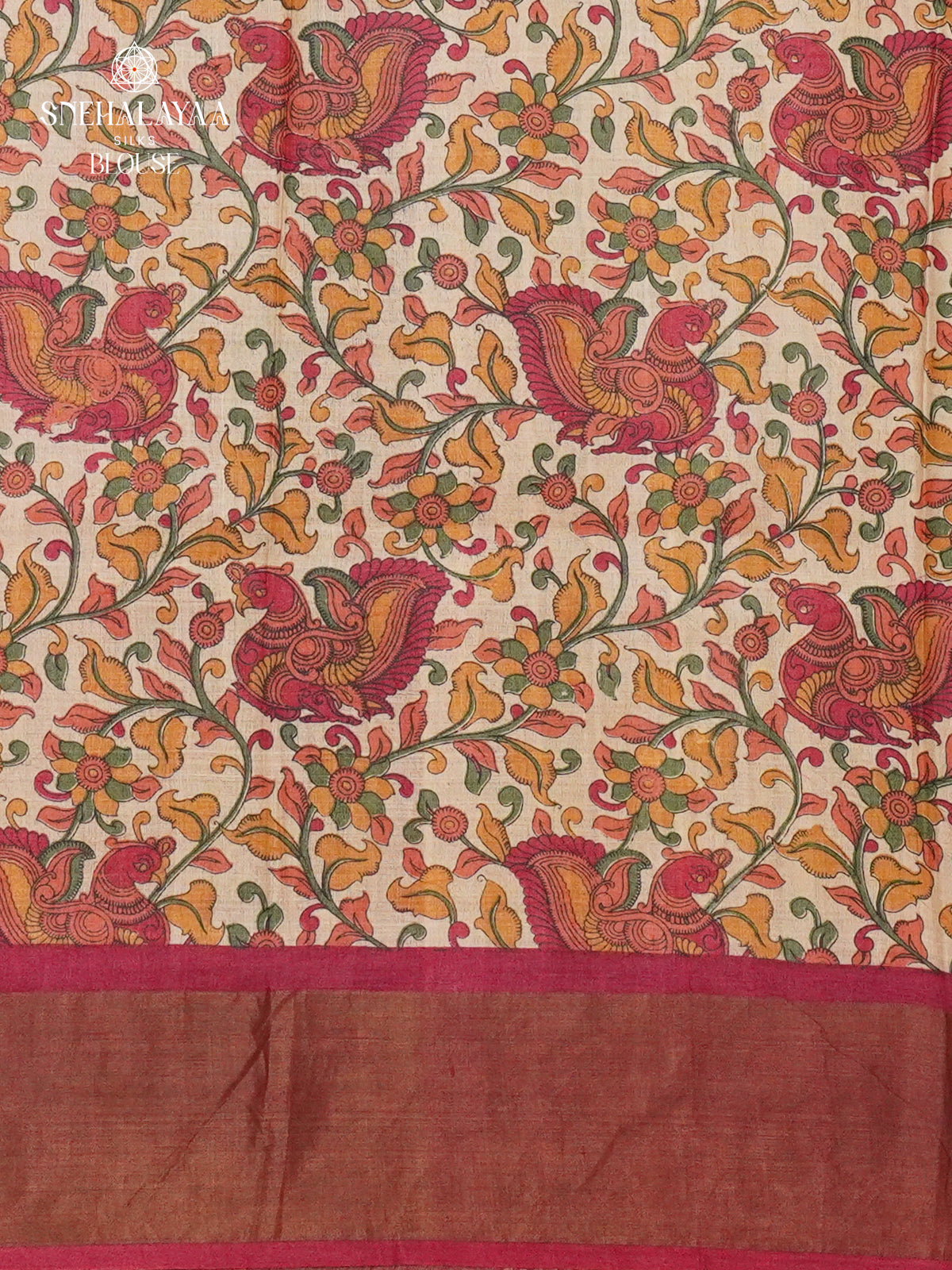 Pink Tussar Saree