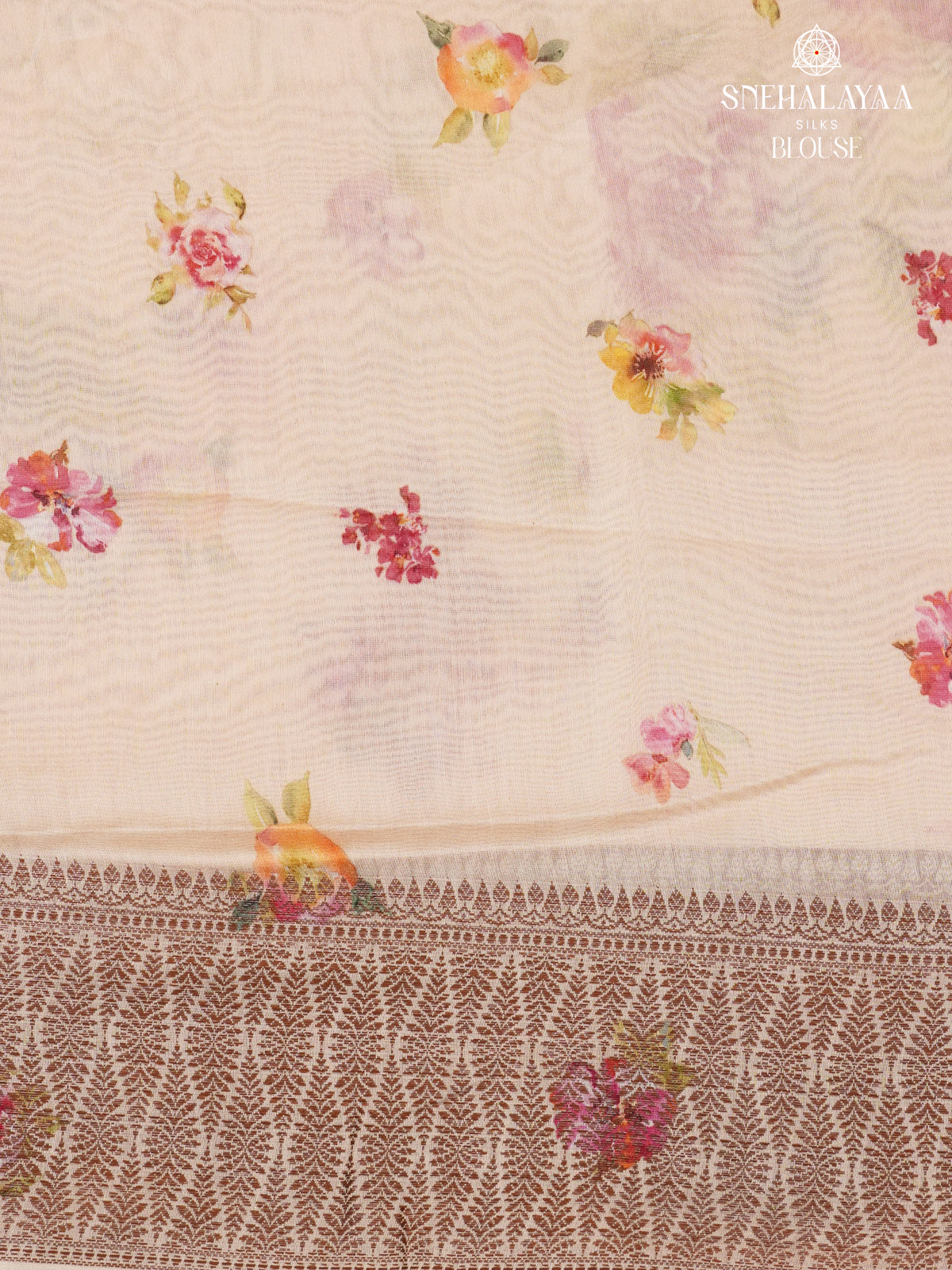 Cream Chanderi Saree