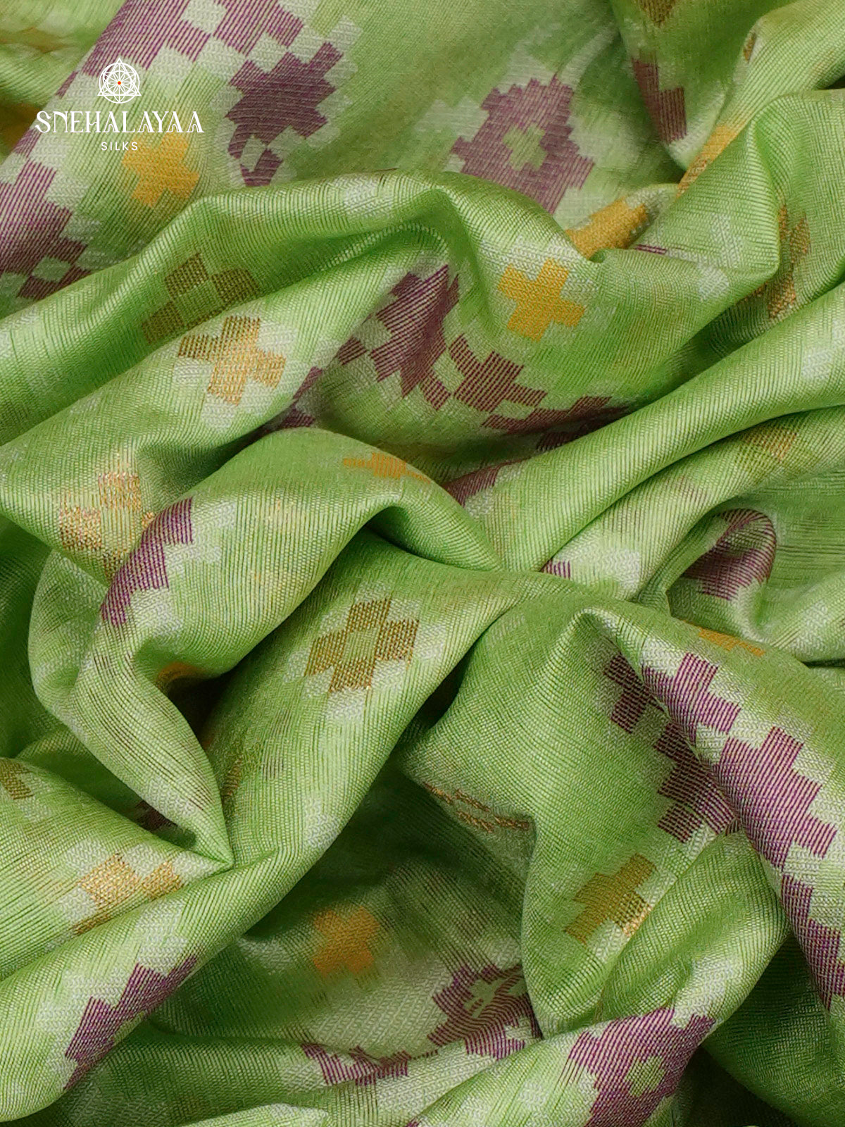 Teal Green Ikat Saree