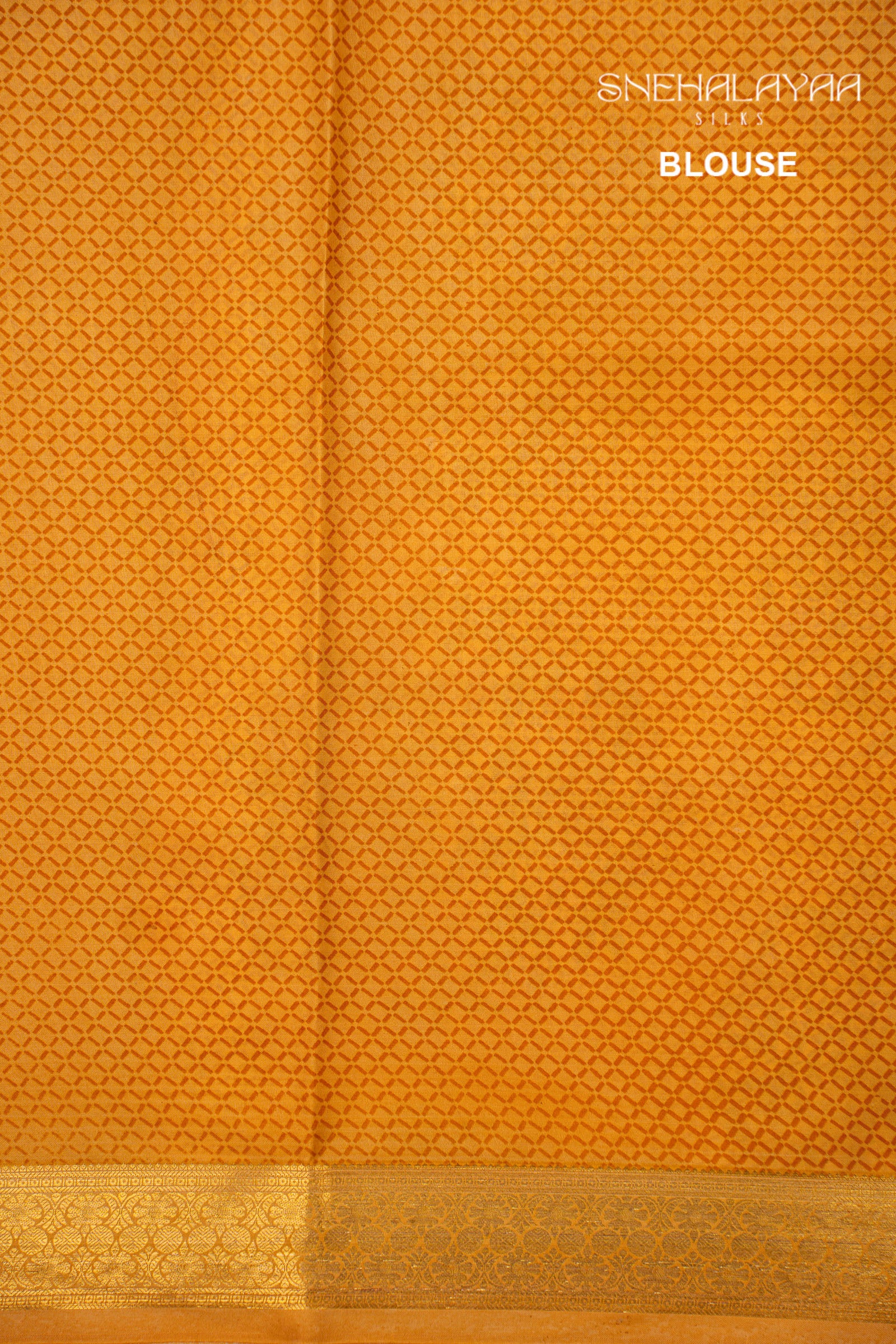 Yellow Printed Mysore Silk Saree