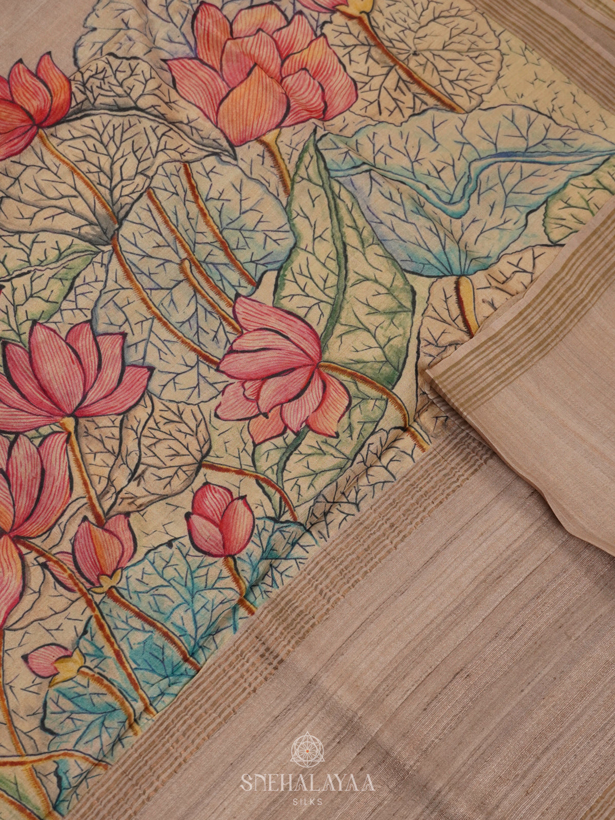 Brown Tussar Saree