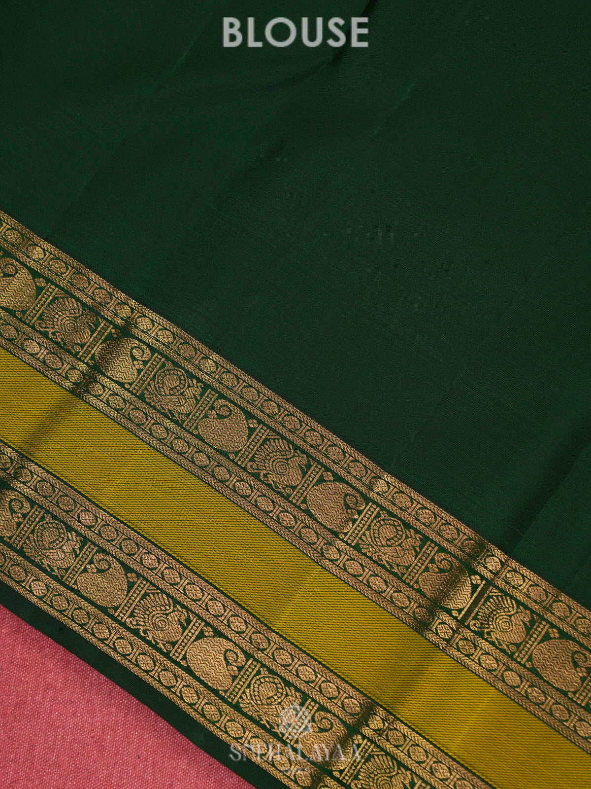 Rust Orange Kanjivaram Silk Saree