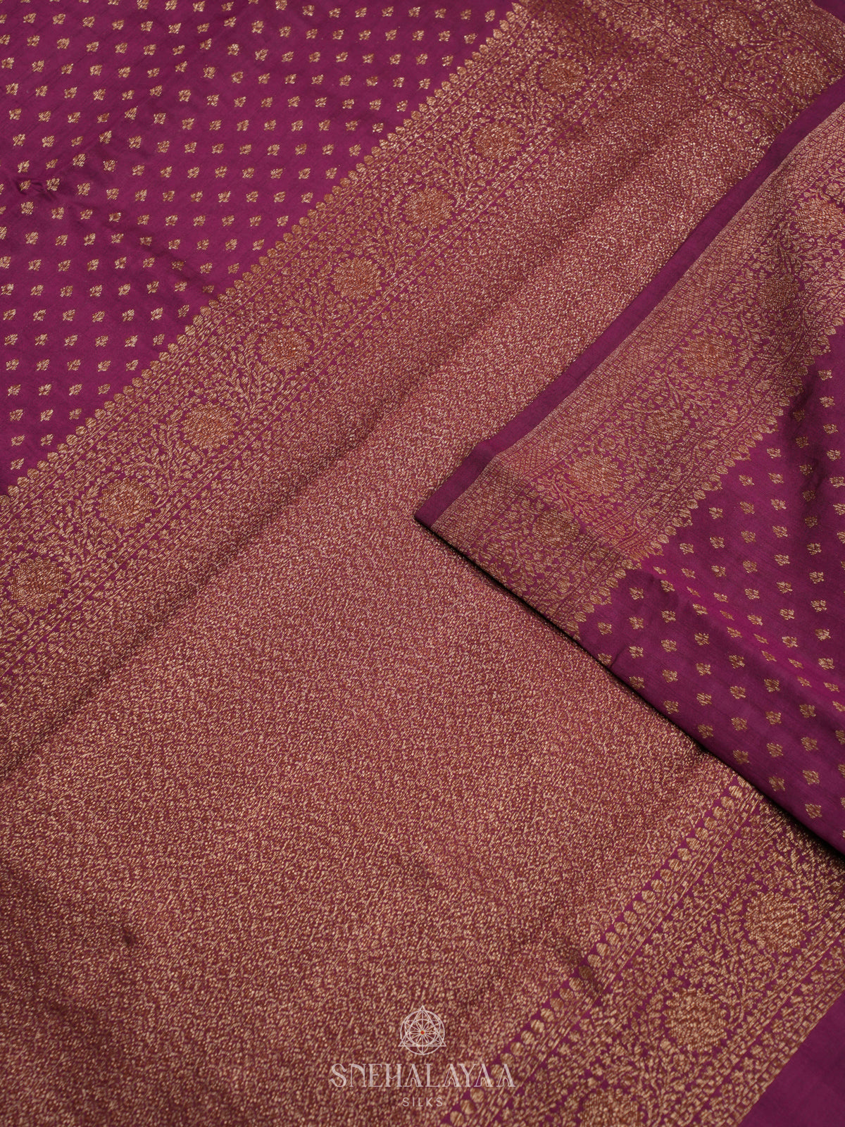 Purple Banaras Raw Silk Saree