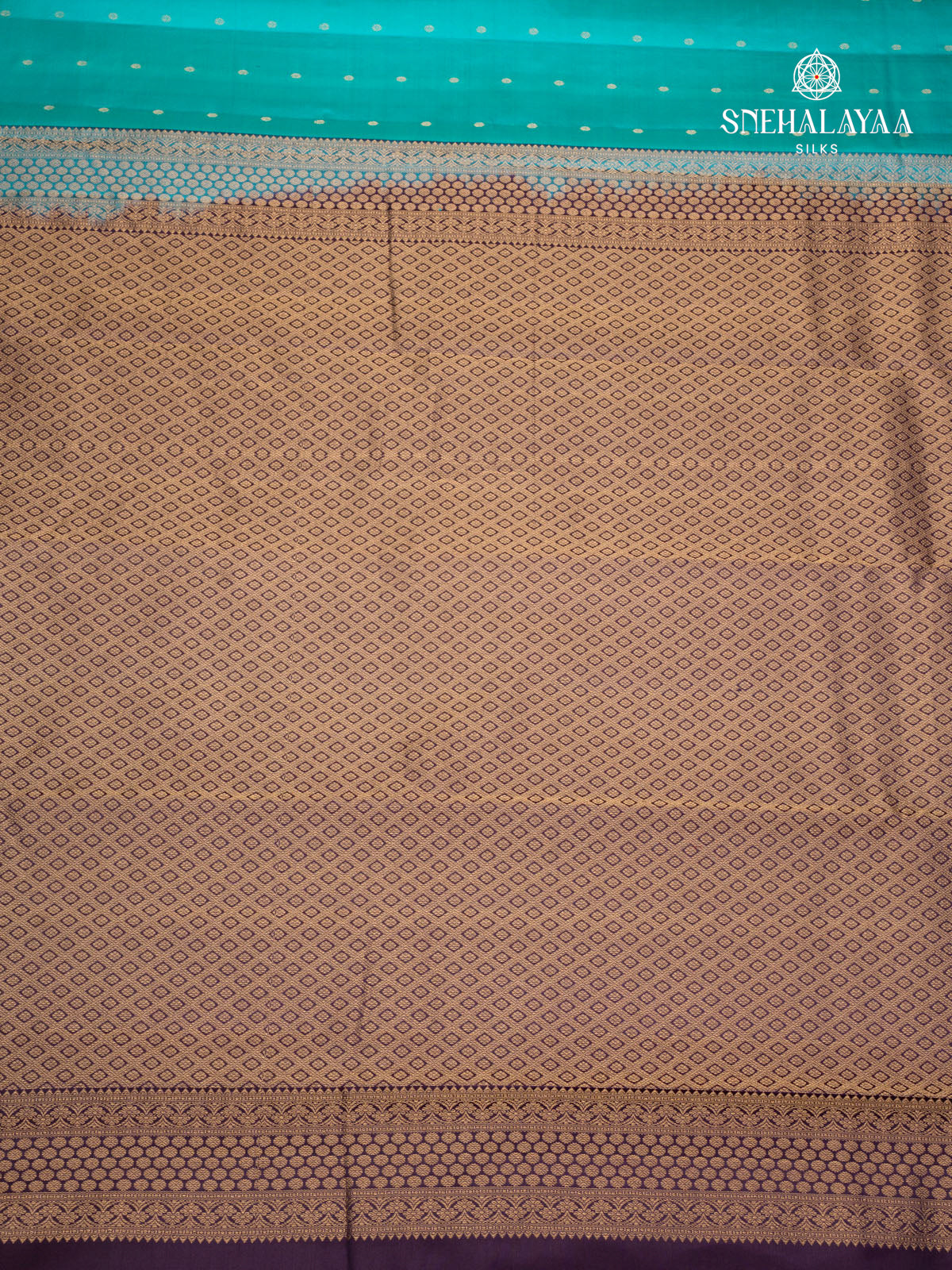 Cyan Blue Korvai Kanjivaram Silk Saree