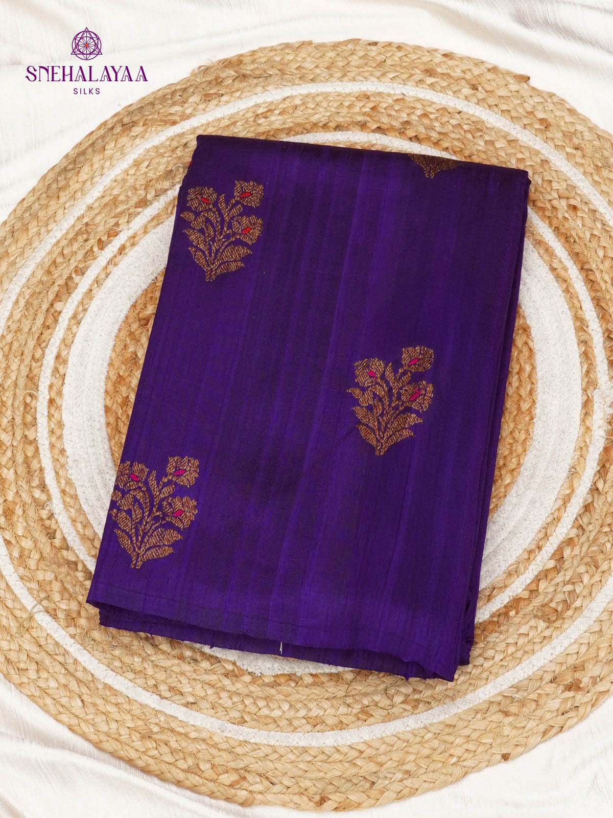 Purple Banaras Raw Silk Saree