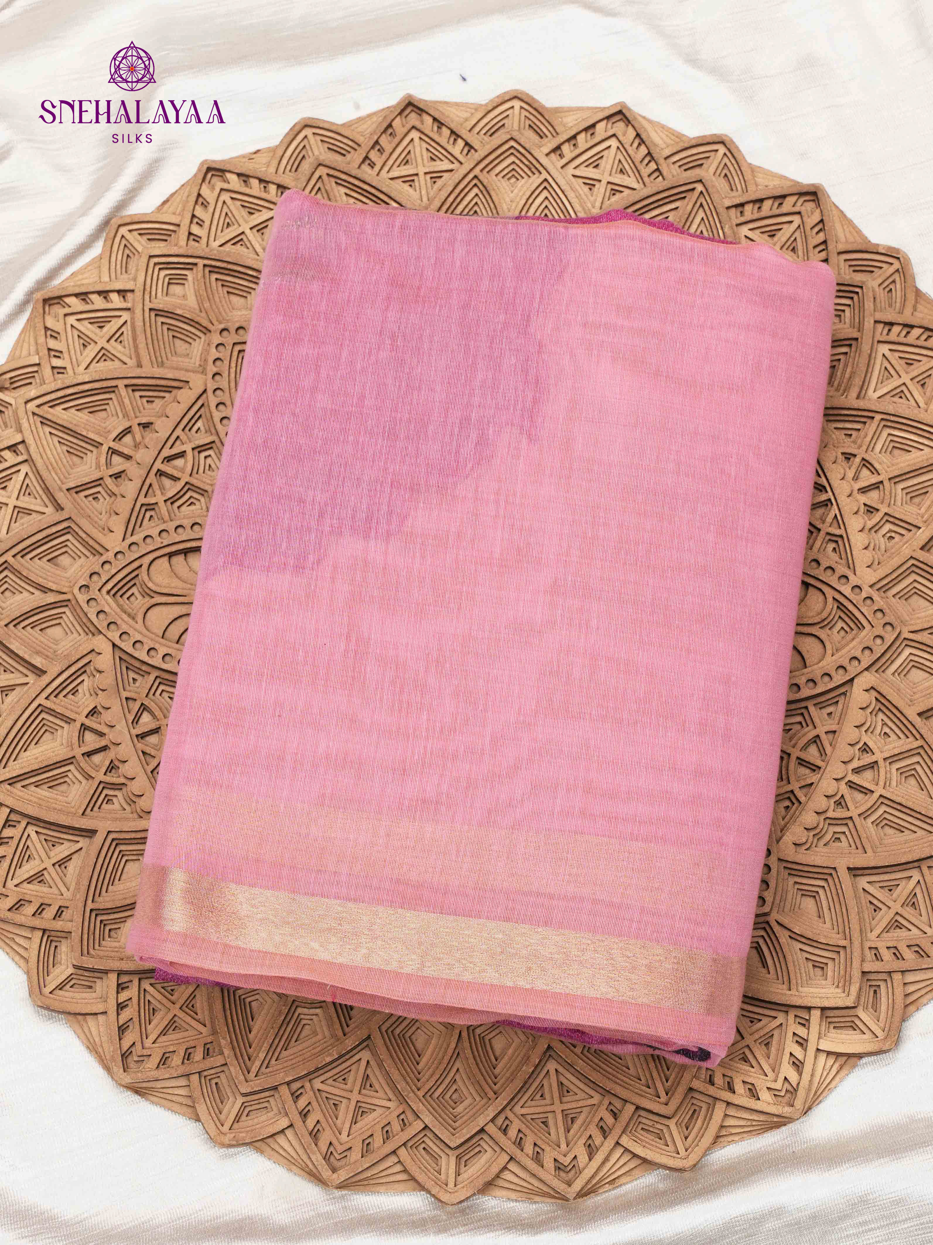 Pink Munga Cotton Saree