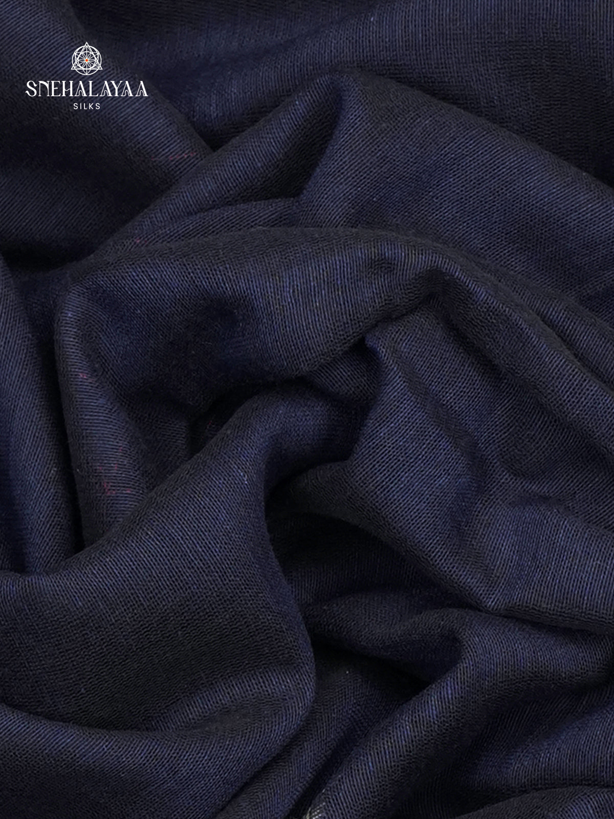 Navy Blue Sambalpuri Cotton Saree