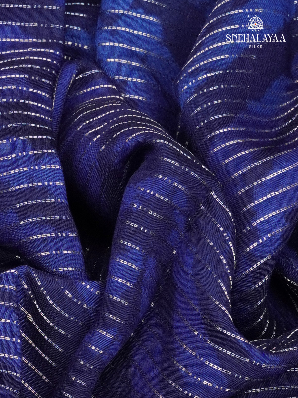 Navy Blue Chanderi Saree