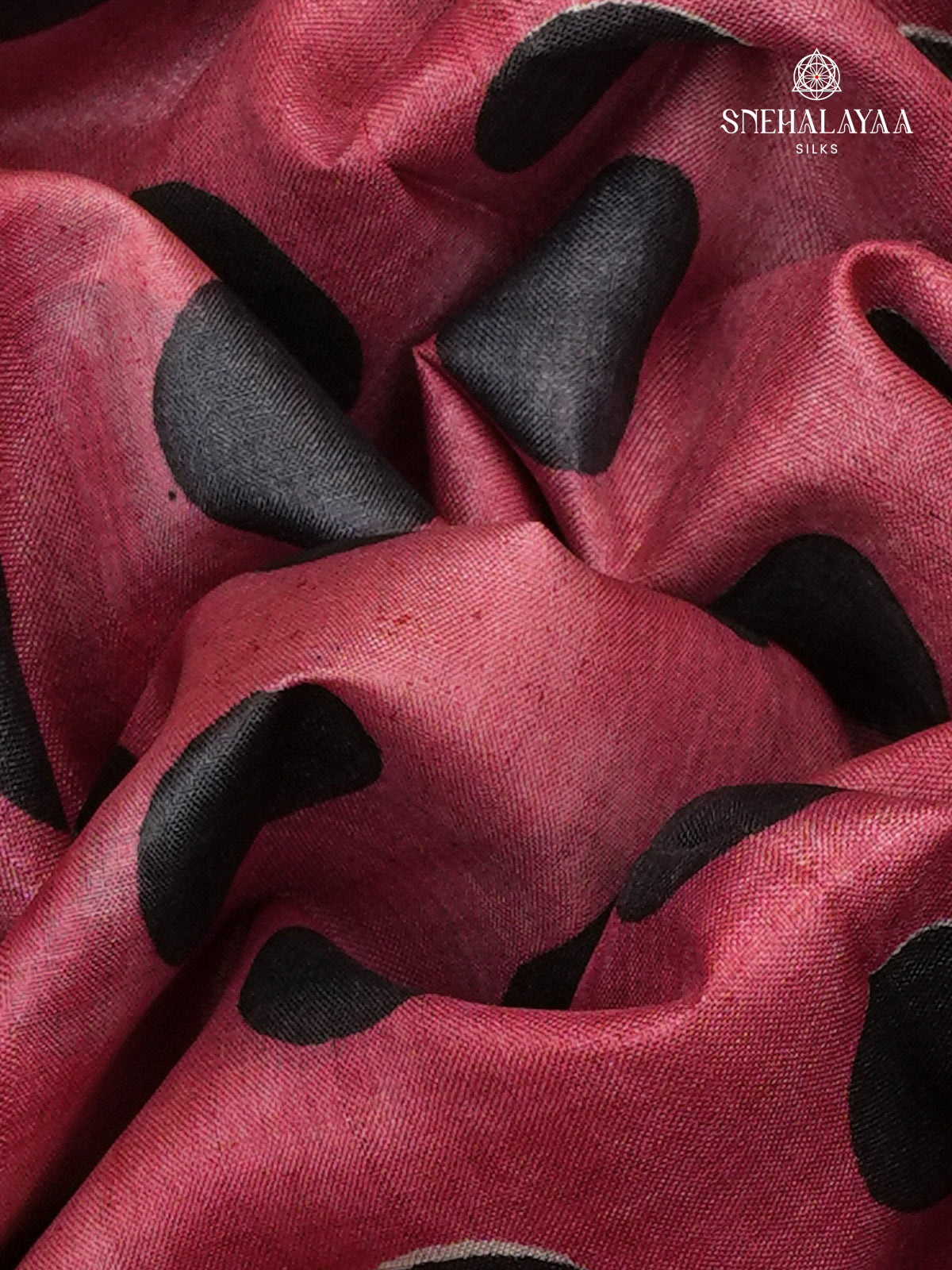 Maroon Tussar Silk Saree