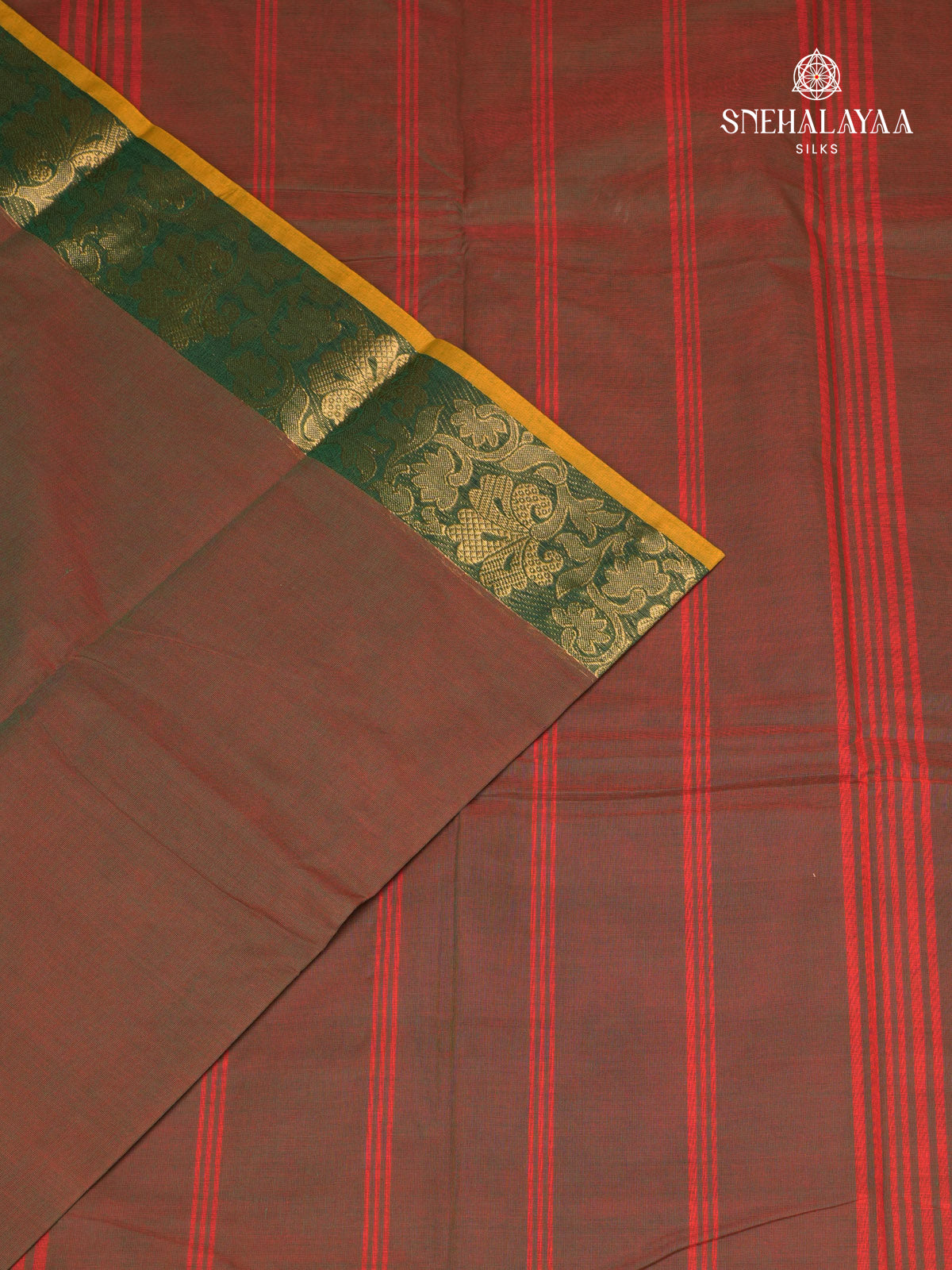 Brown Chettinad Cotton Saree