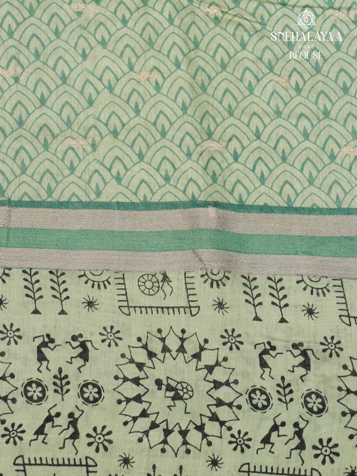 Pale Green Chanderi Saree