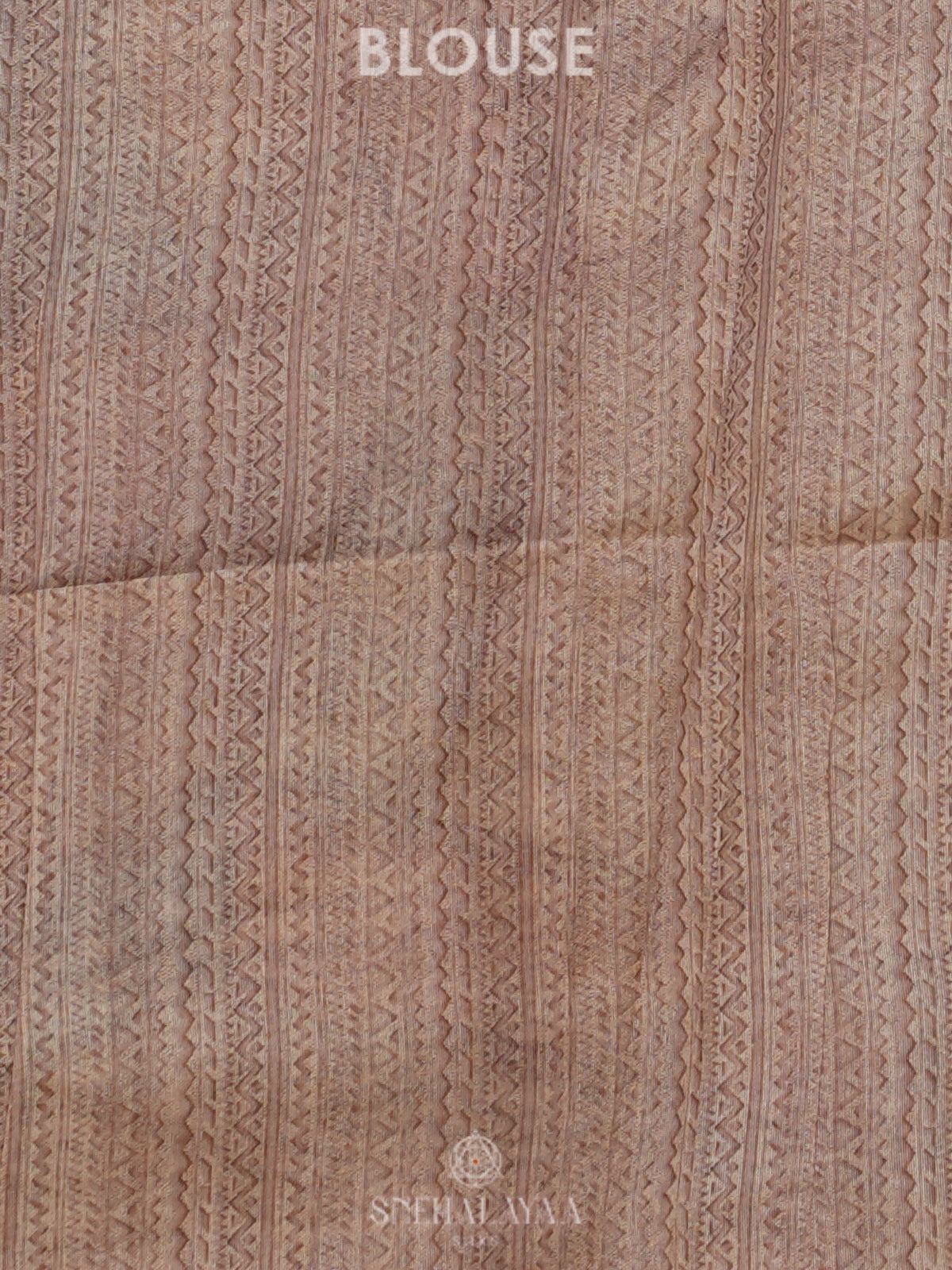 Brown Tussar Embroidery Saree