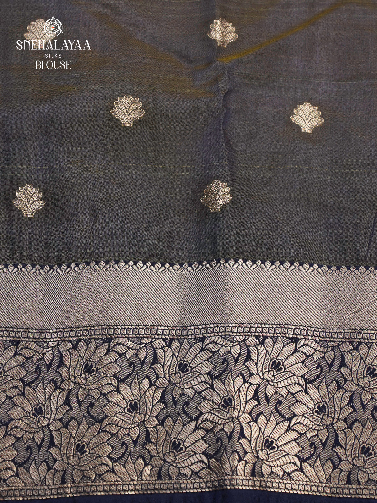 Teal Green Raw Silk Saree