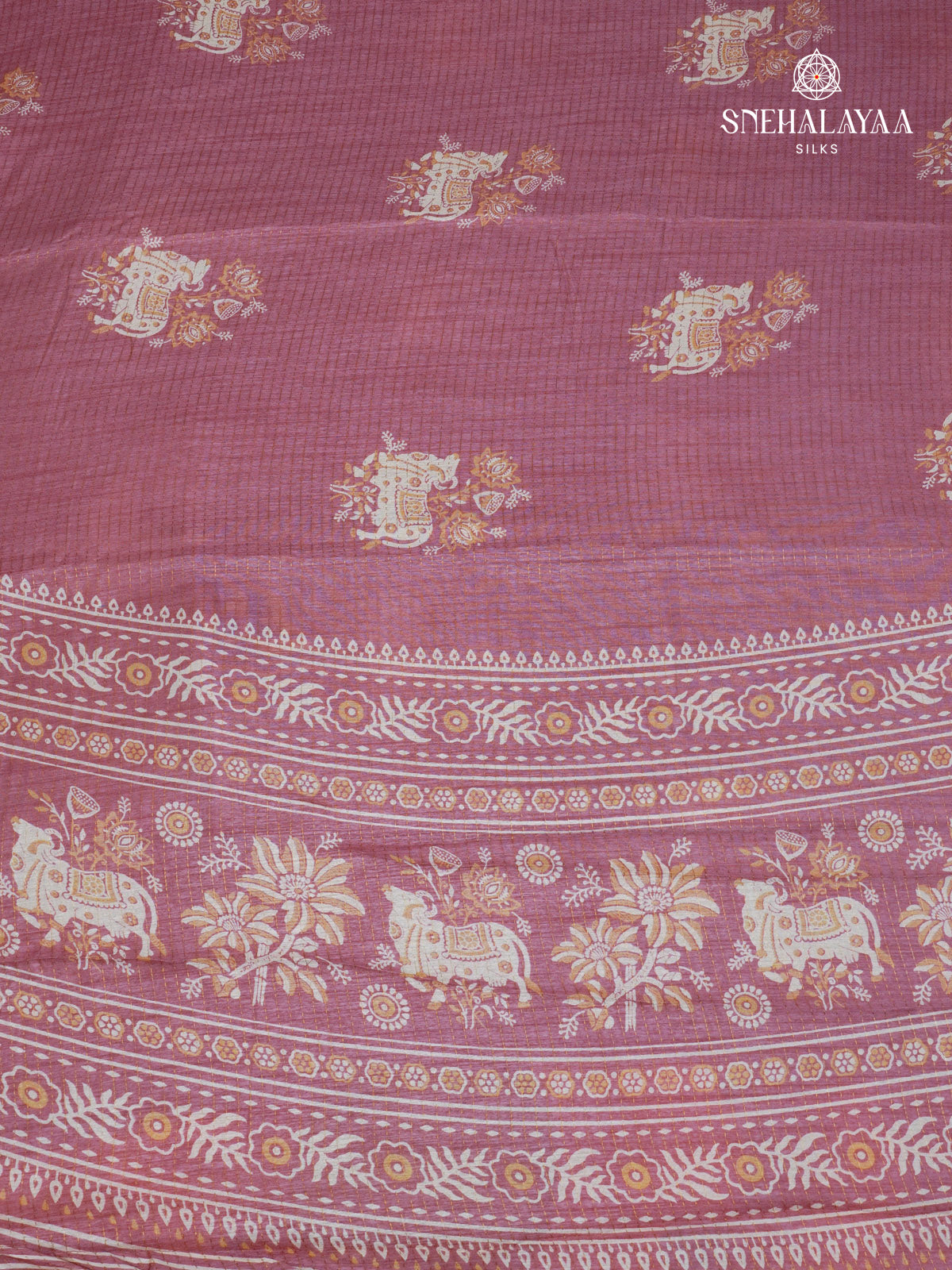 Dusty Rose Dola Silk Saree