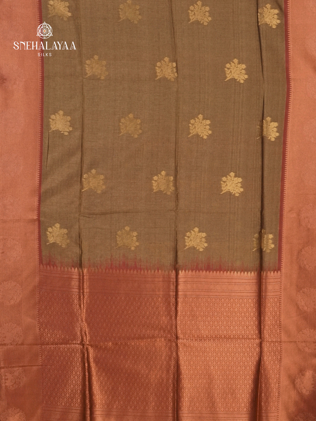 Olive Green Jute Saree