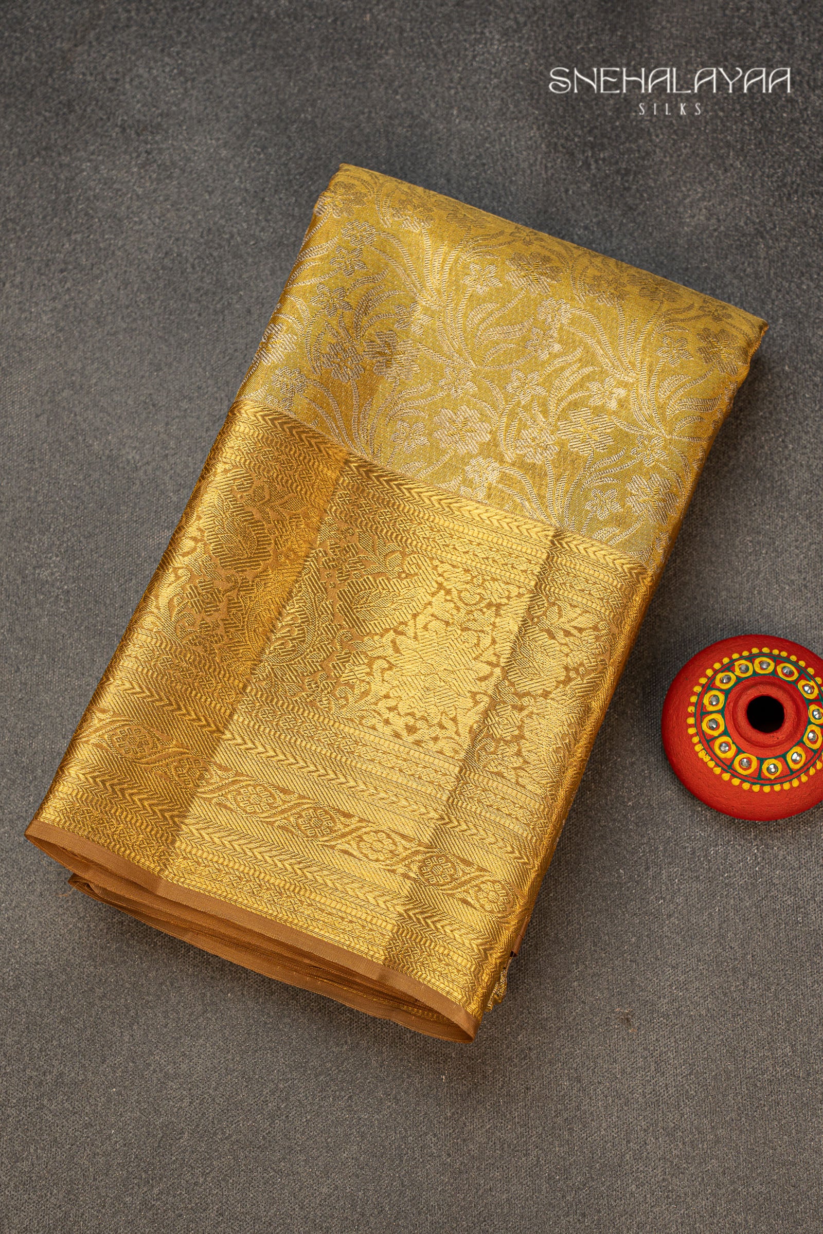 Golden Tissue Kancheevaram Silk Saree