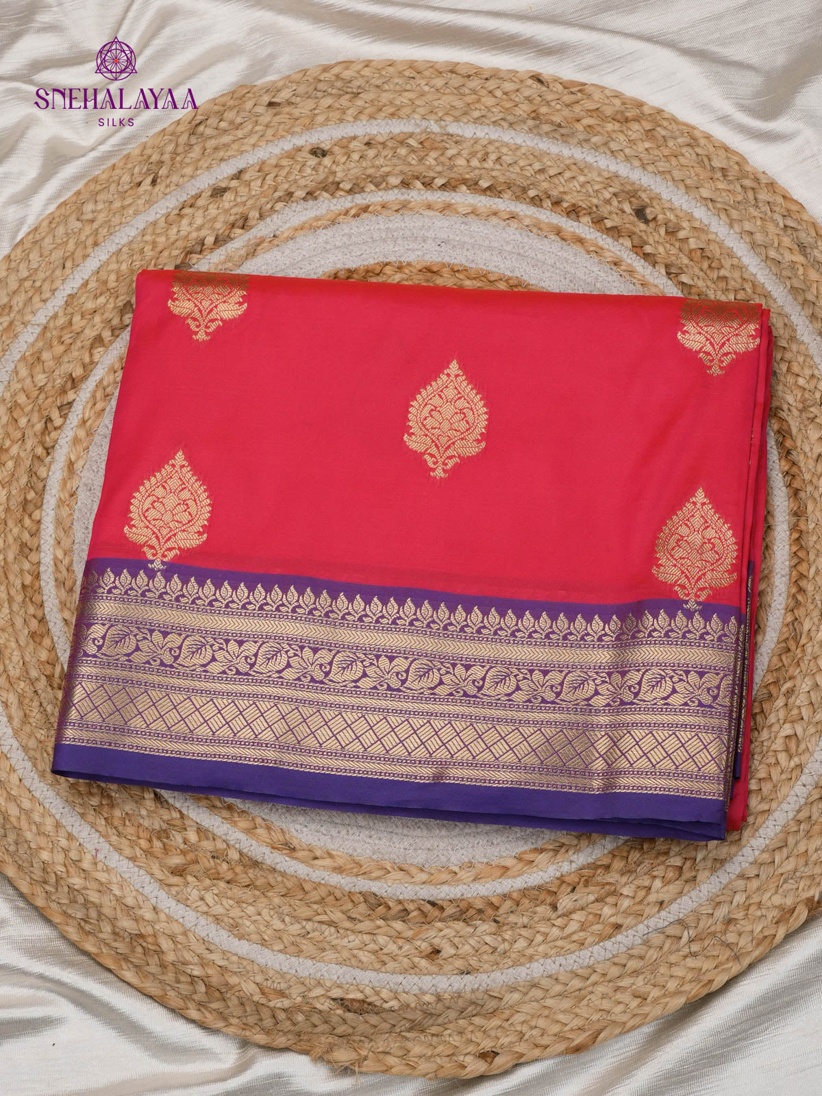 Rani Pink Banarasi Silk Saree