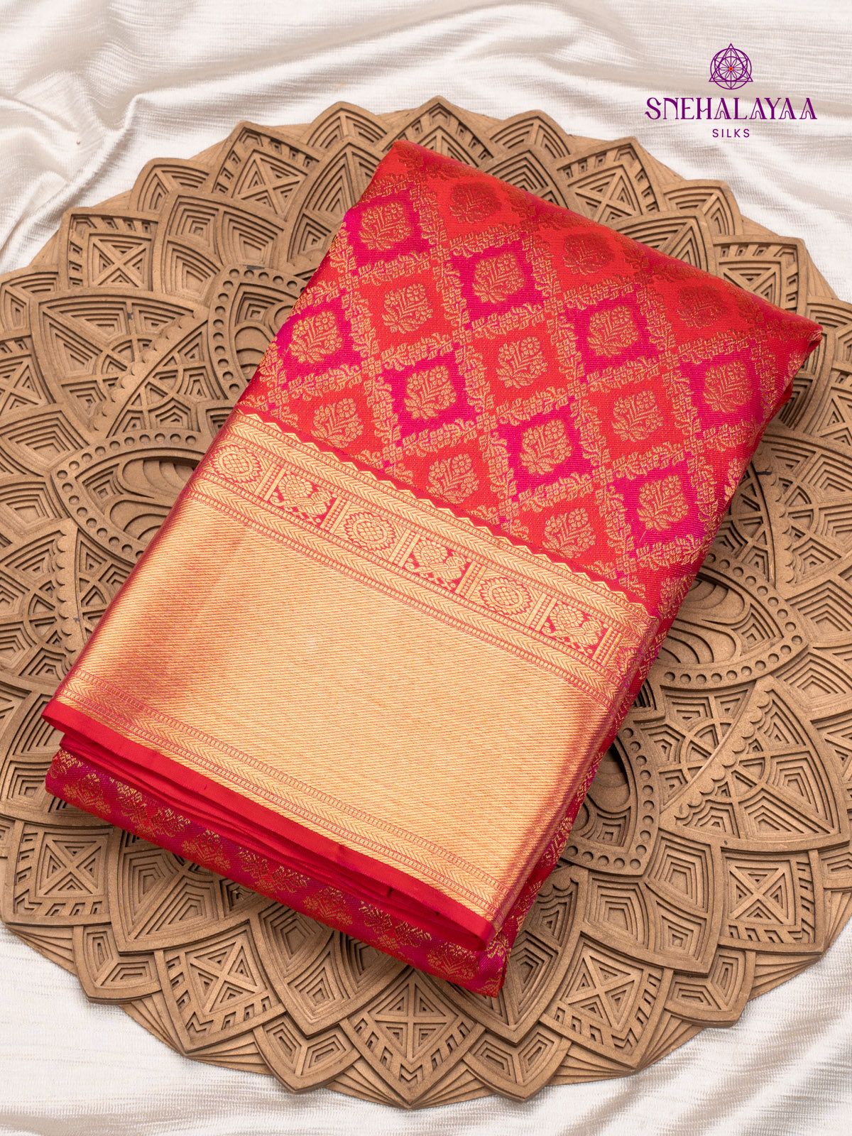 Red Kanjivaran Silk Saree