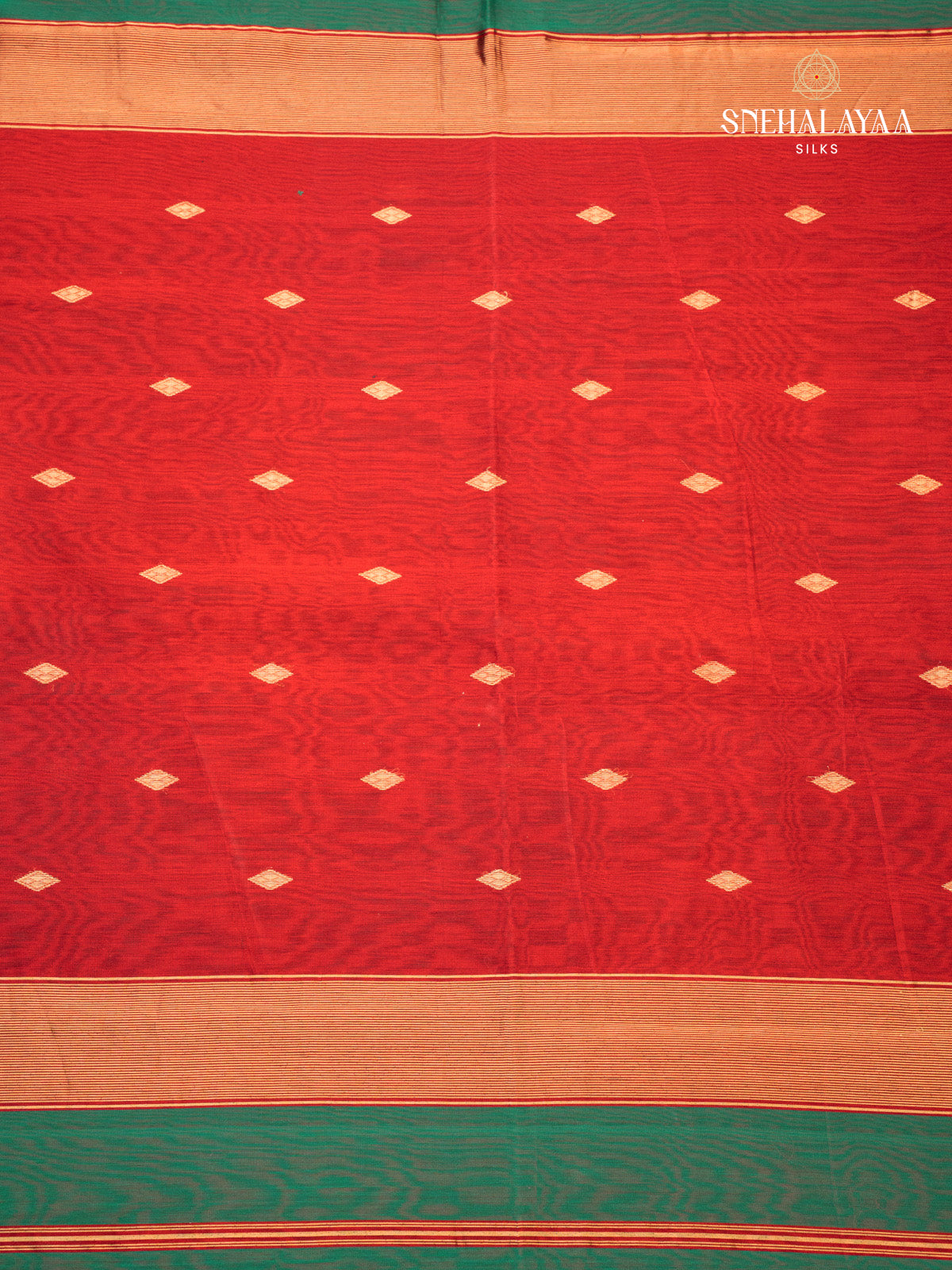 Green Maheshwari Silk Cotton Saree