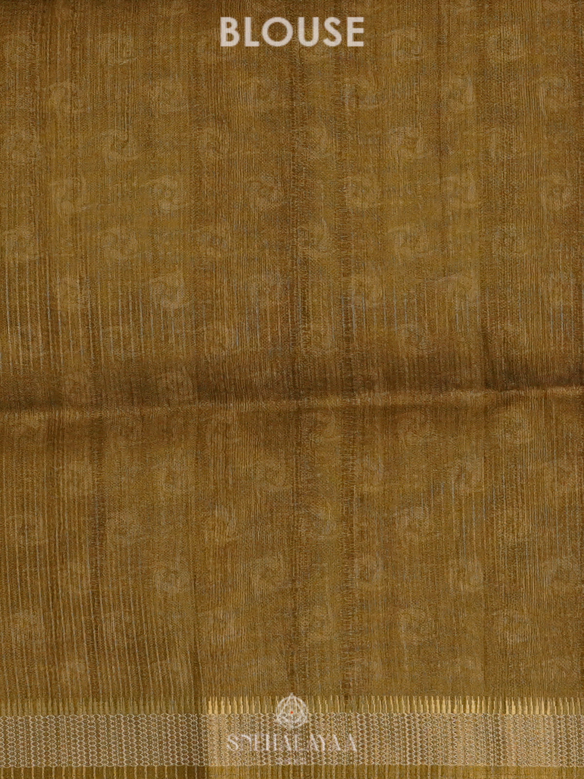 Olive Green Tussar Saree