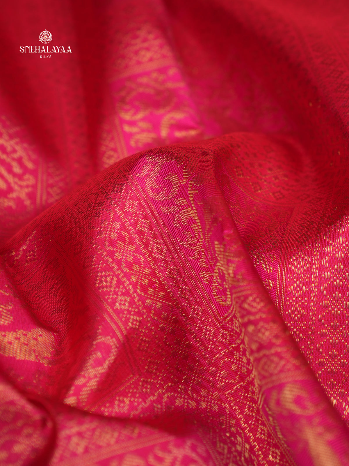 Rani Pink Kanjivaram Silk Saree
